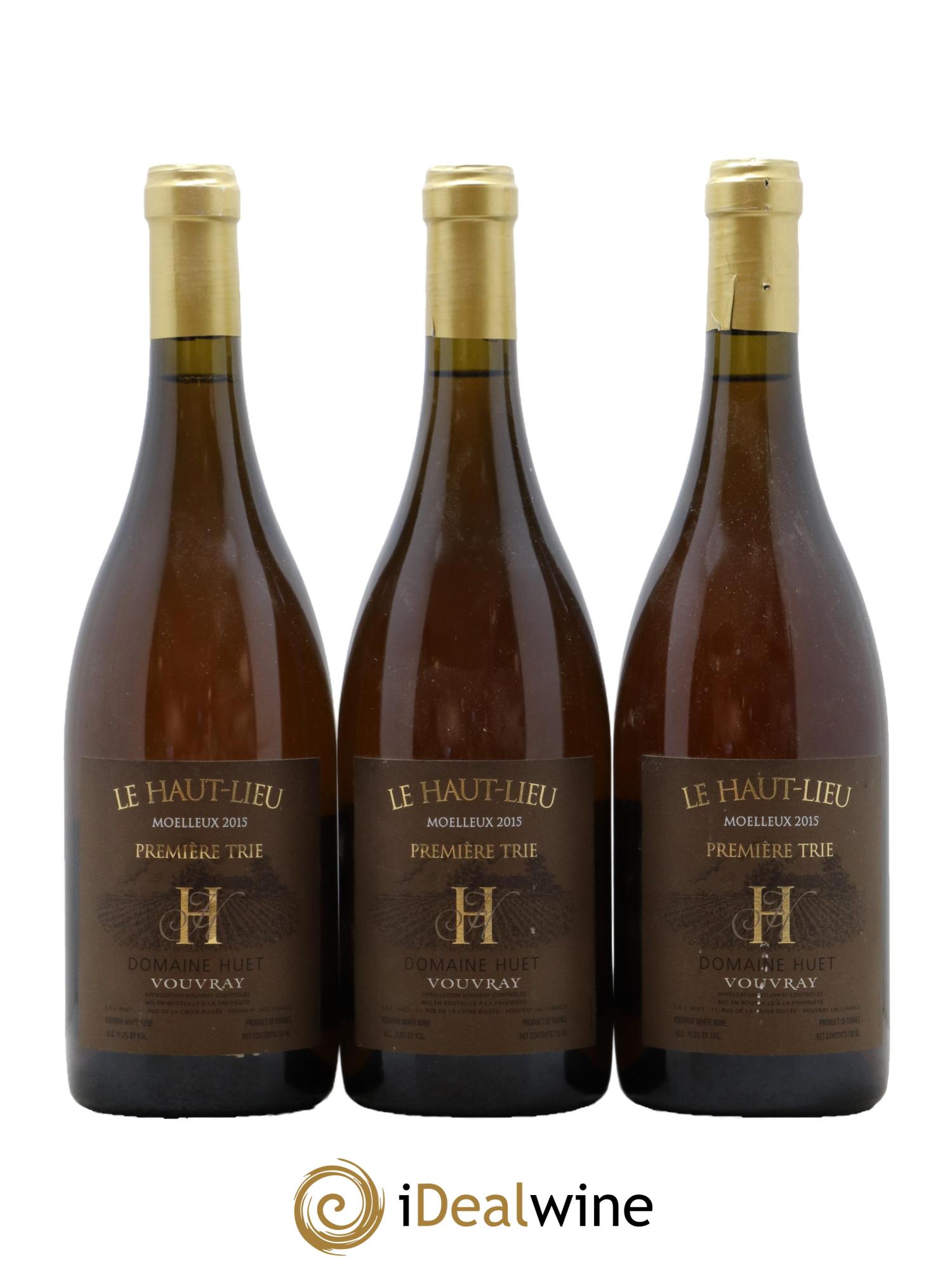 Vouvray Le Haut-Lieu Moelleux 1ère Trie Domaine Huet 2015 - Lot of 3 bottles - 0