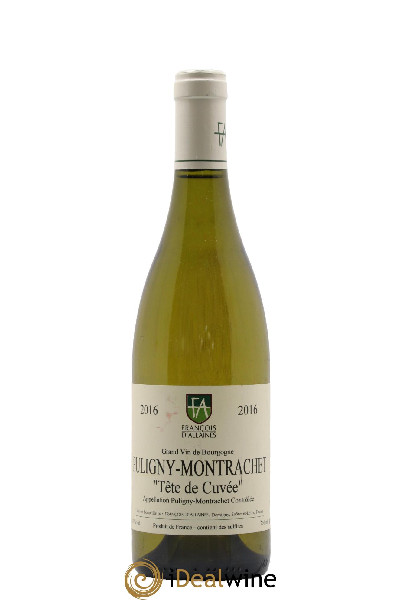 Puligny-Montrachet Tête de Cuvée Maison François d'Allaines 2016 - Lot of 1 bottle - 0