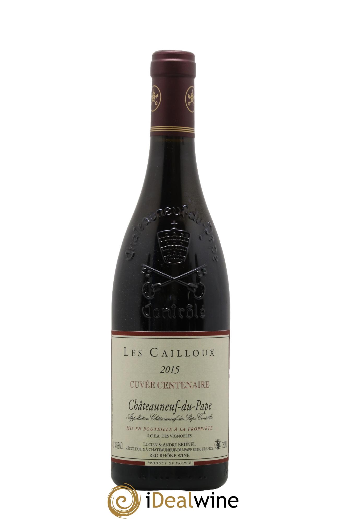 Châteauneuf-du-Pape Les Cailloux Cuvée Centenaire André Brunel 2015 - Posten von 1 Flasche - 0