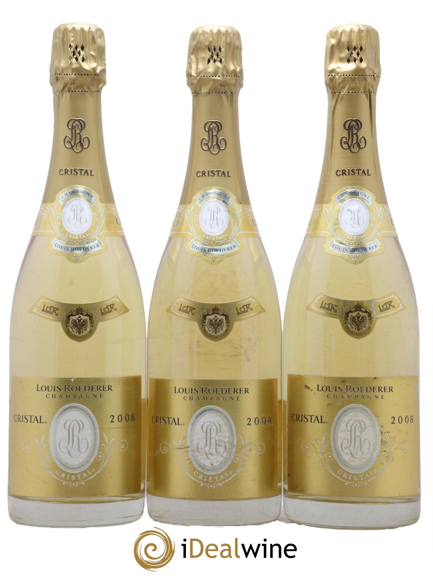 Cristal Louis Roederer 2008 - Lotto di 3 bottiglie - 0