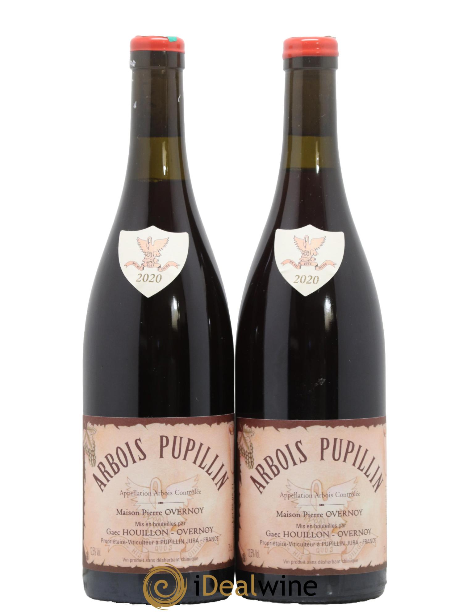 Arbois Pupillin Poulsard (cire rouge) Overnoy-Houillon (Domaine) Pupillin Pierre Overnoy Domaine 2020 - Lot de 2 bouteilles - 0