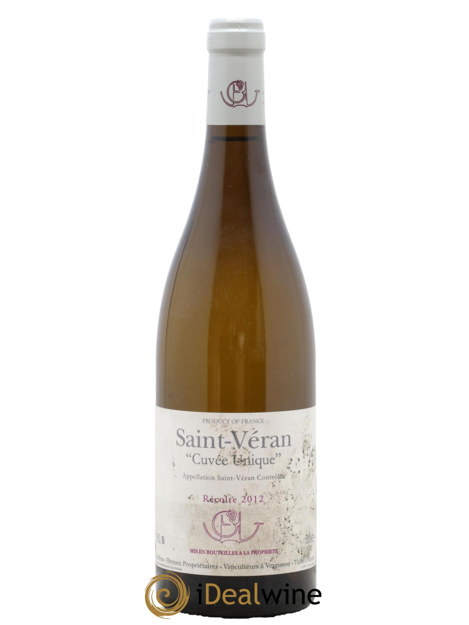 Saint-Véran Cuvée Unique Guffens-Heynen  2012 - Lot de 1 bouteille - 0