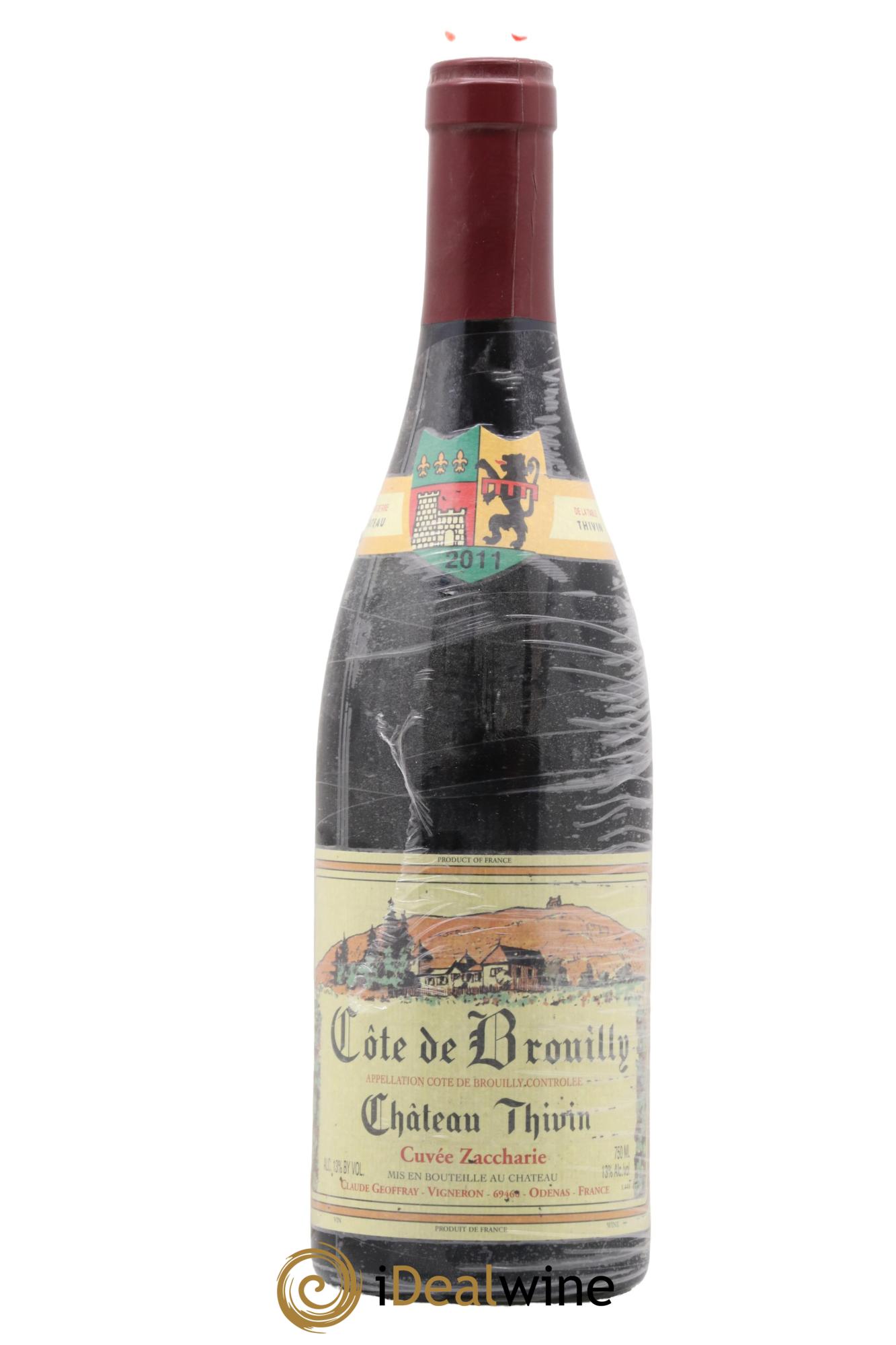 Côte de Brouilly Cuvée Zaccharie Château Thivin 2011 - Lotto di 1 bottiglia - 0