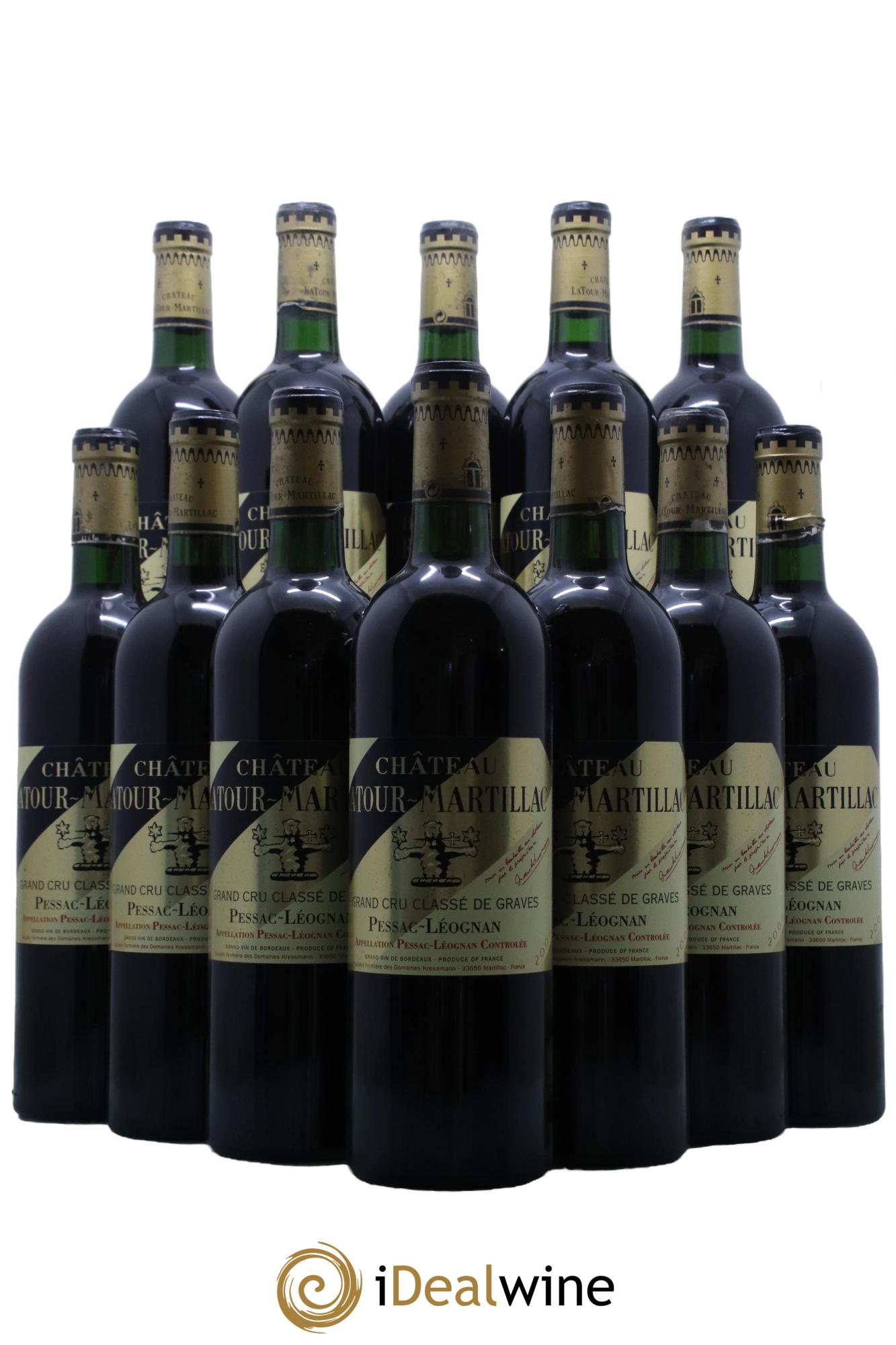 Château Latour-Martillac Cru Classé de Graves  2001 - Lot of 12 bottles - 0