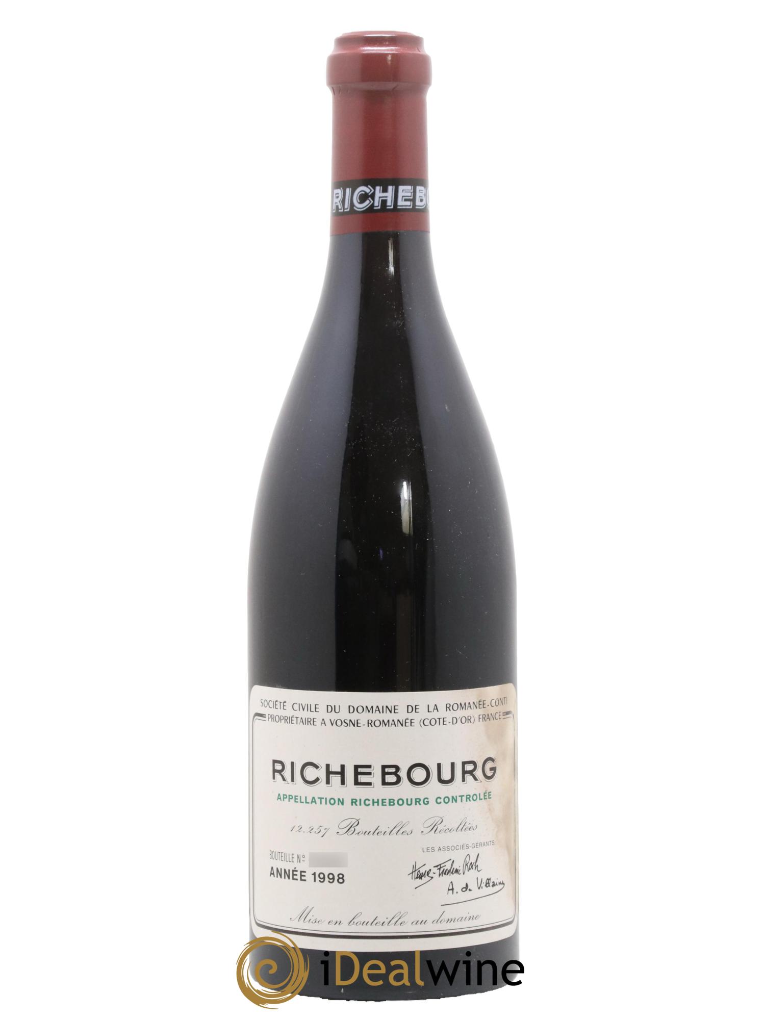 Richebourg Grand Cru Domaine de la Romanée-Conti 1998 - Lotto di 1 bottiglia - 0