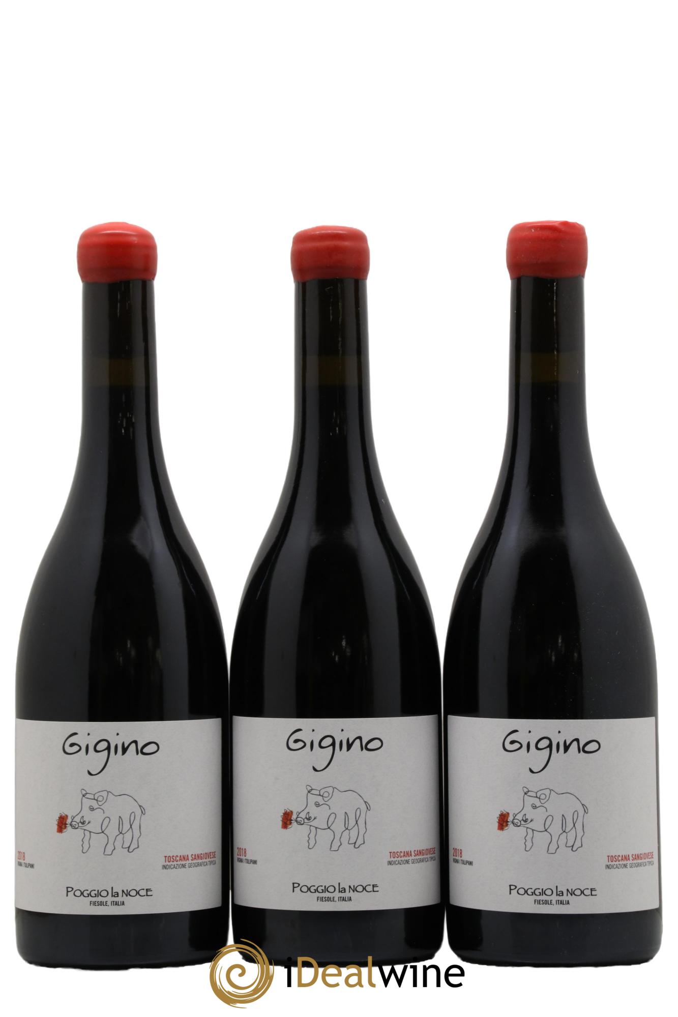 IGT Toscane Gigino Poggio La Noce Sangiovese 2018 - Lot de 3 bouteilles - 0