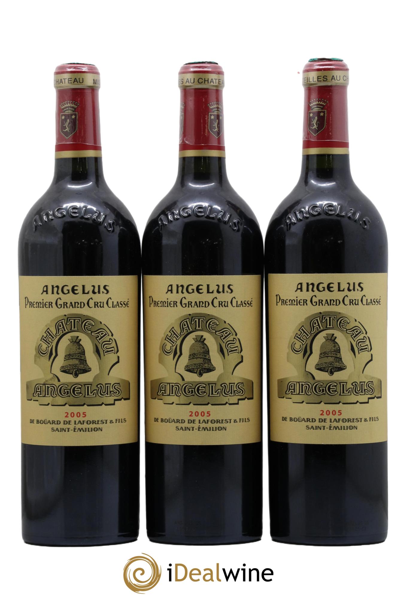 Château Angélus 1er Grand Cru Classé A 2005 - Lot of 3 bottles - 0