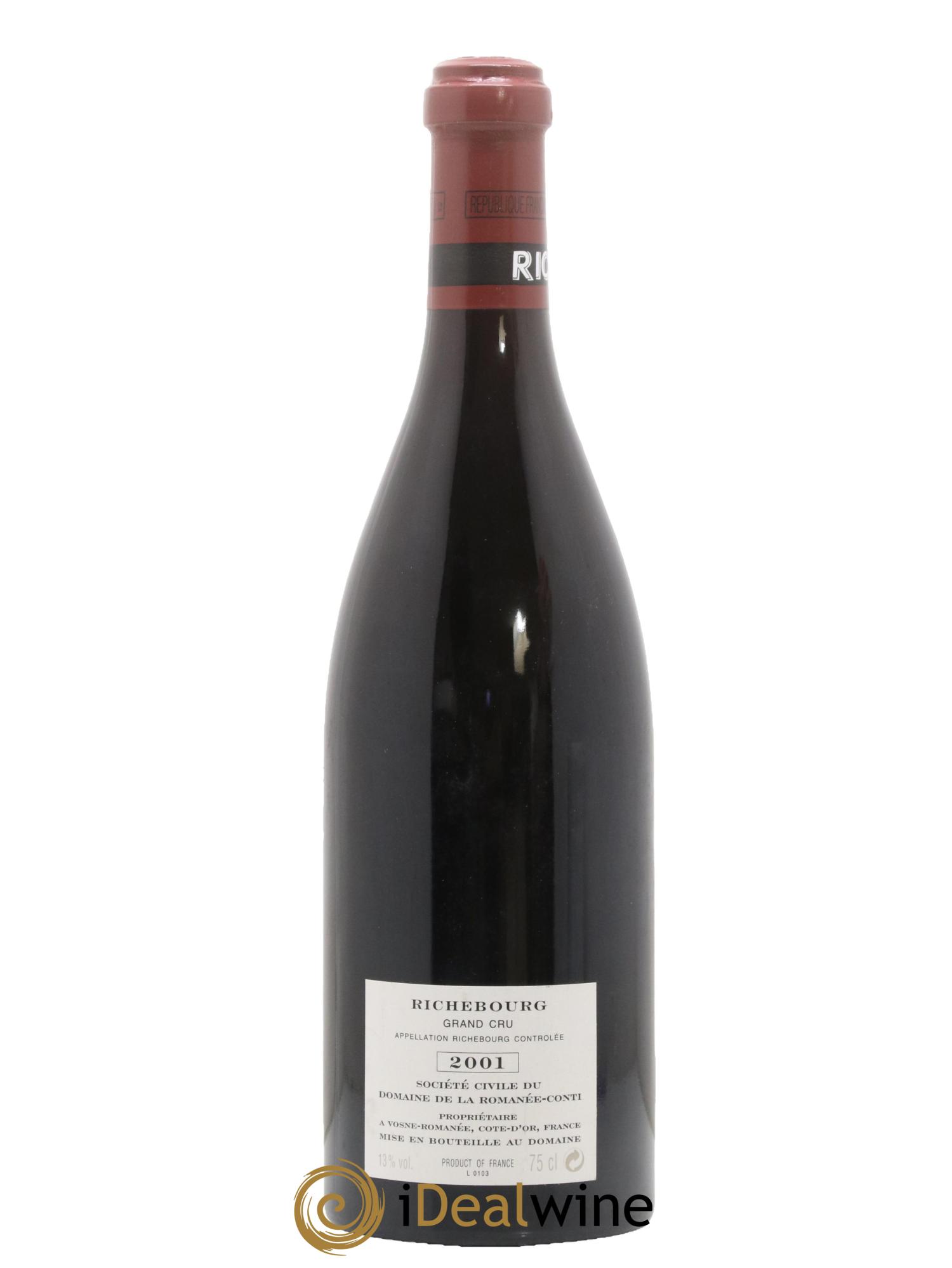 Richebourg Grand Cru Domaine de la Romanée-Conti 2001 - Lotto di 1 bottiglia - 1