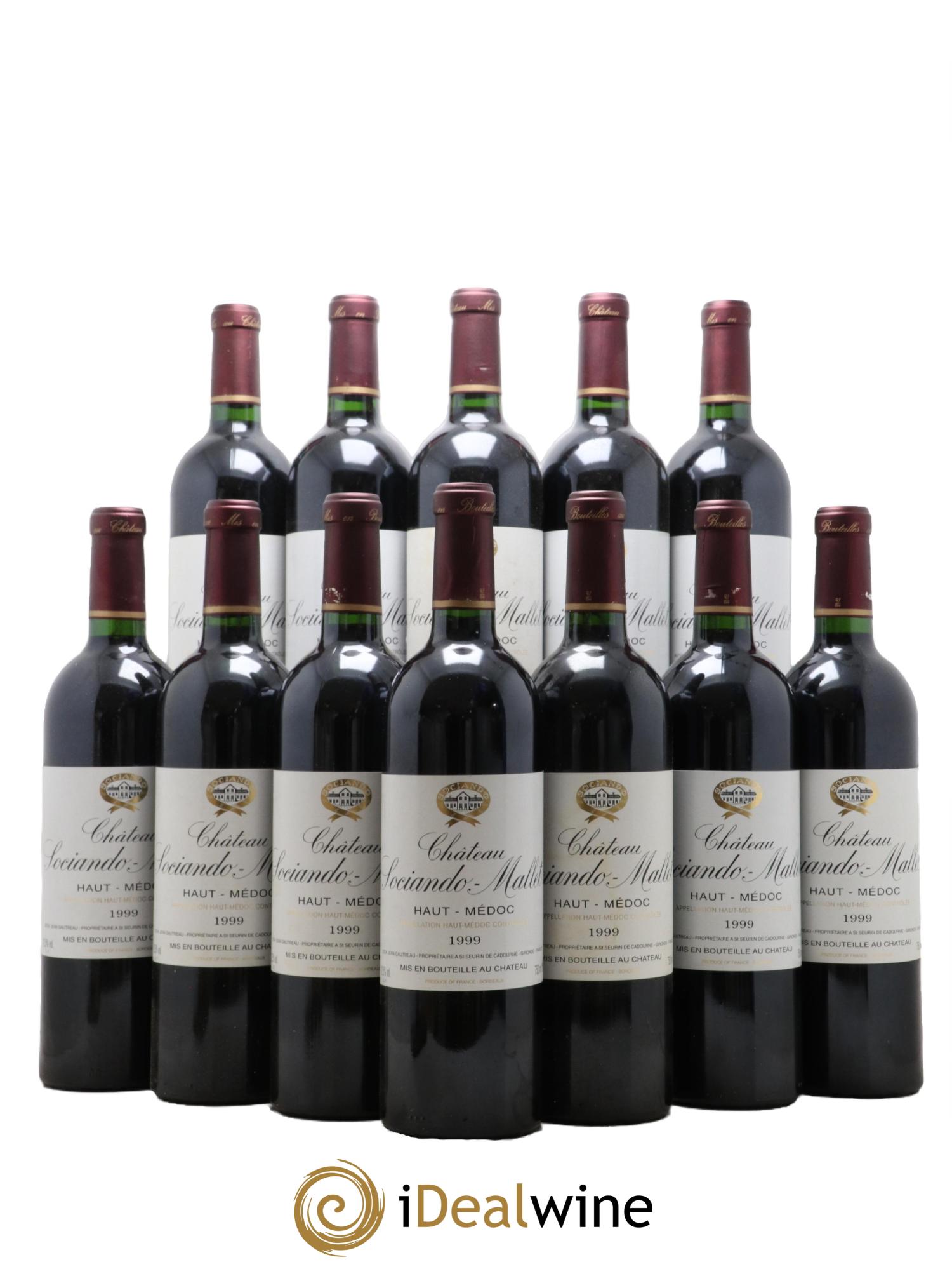 Château Sociando Mallet  1999 - Lot de 12 bouteilles - 0