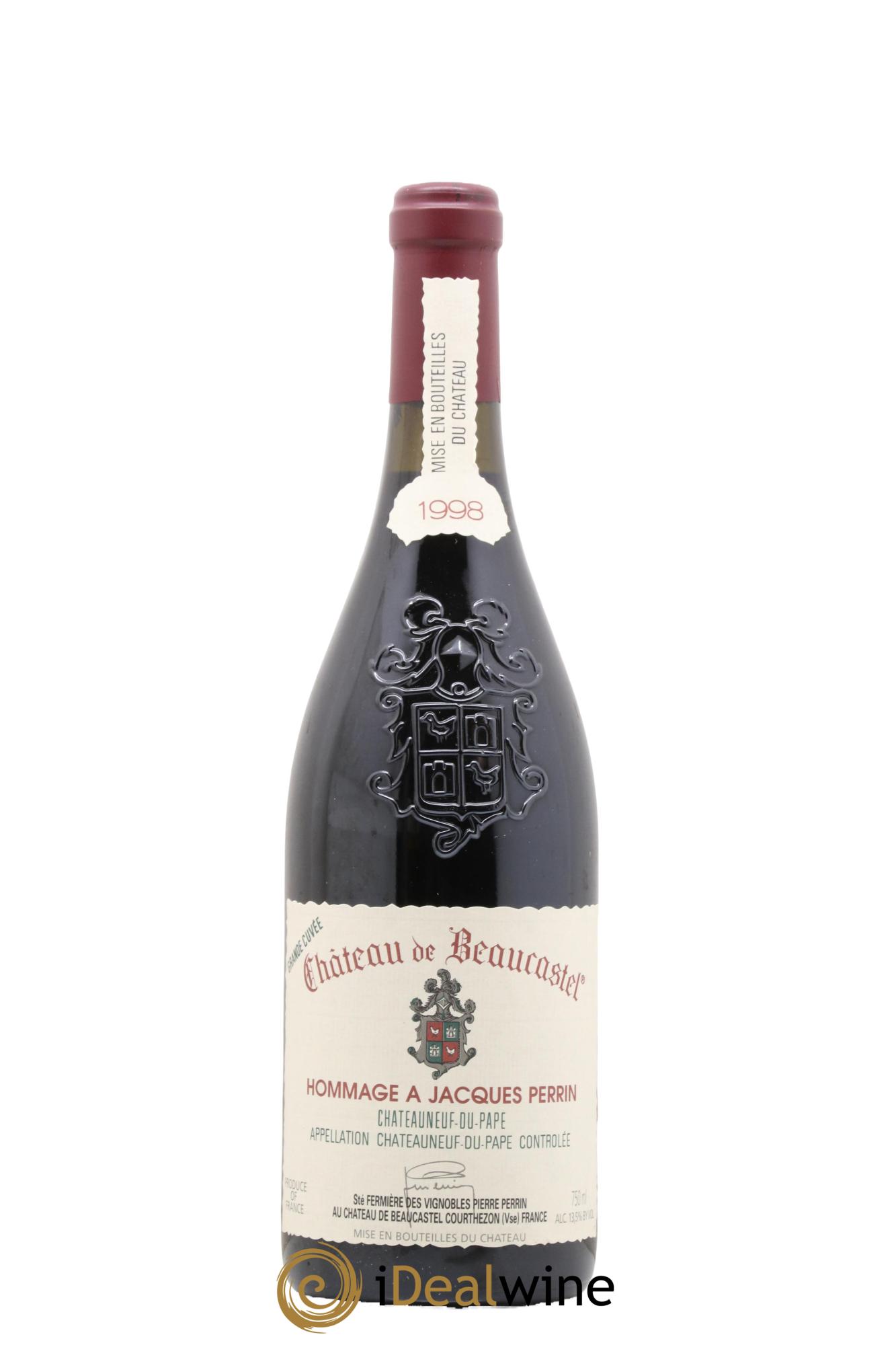 Châteauneuf-du-Pape Château de Château de Beaucastel Hommage à Jacques Perrin Famille Perrin 1998 - Lotto di 1 bottiglia - 0