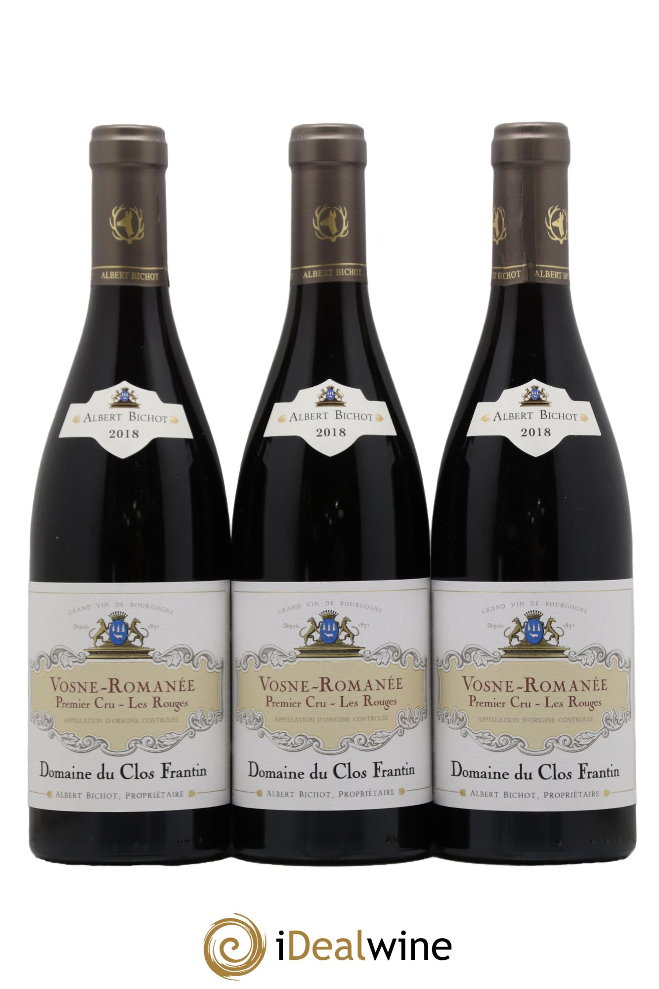 Vosne-Romanée 1er Cru Les Rouges Clos Frantin - Albert Bichot  2018 - Lot de 6 bouteilles - 1