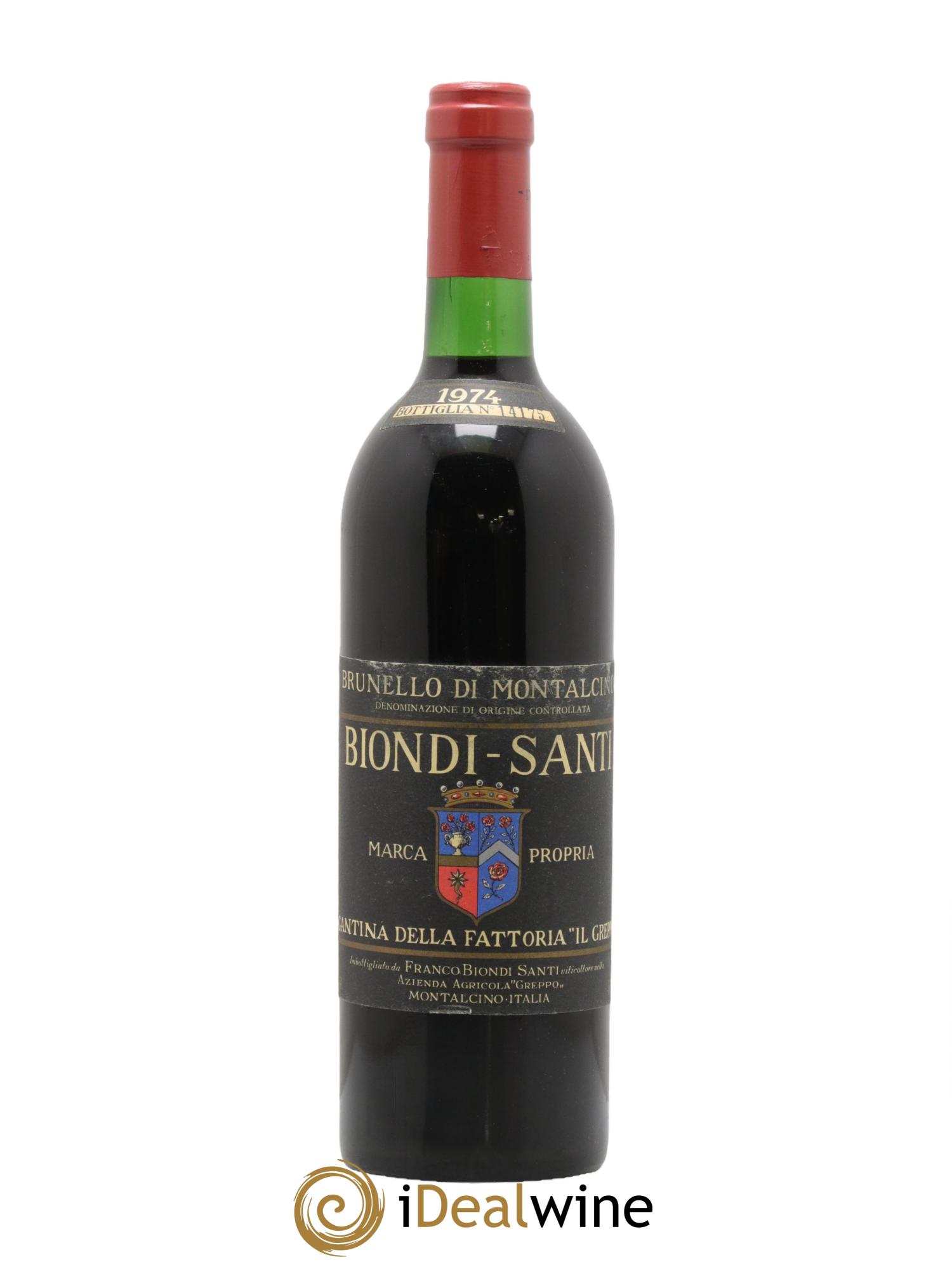 Brunello di Montalcino DOCG Biondi-Santi Tenuta Greppo 1974 - Lotto di 1 bottiglia - 0