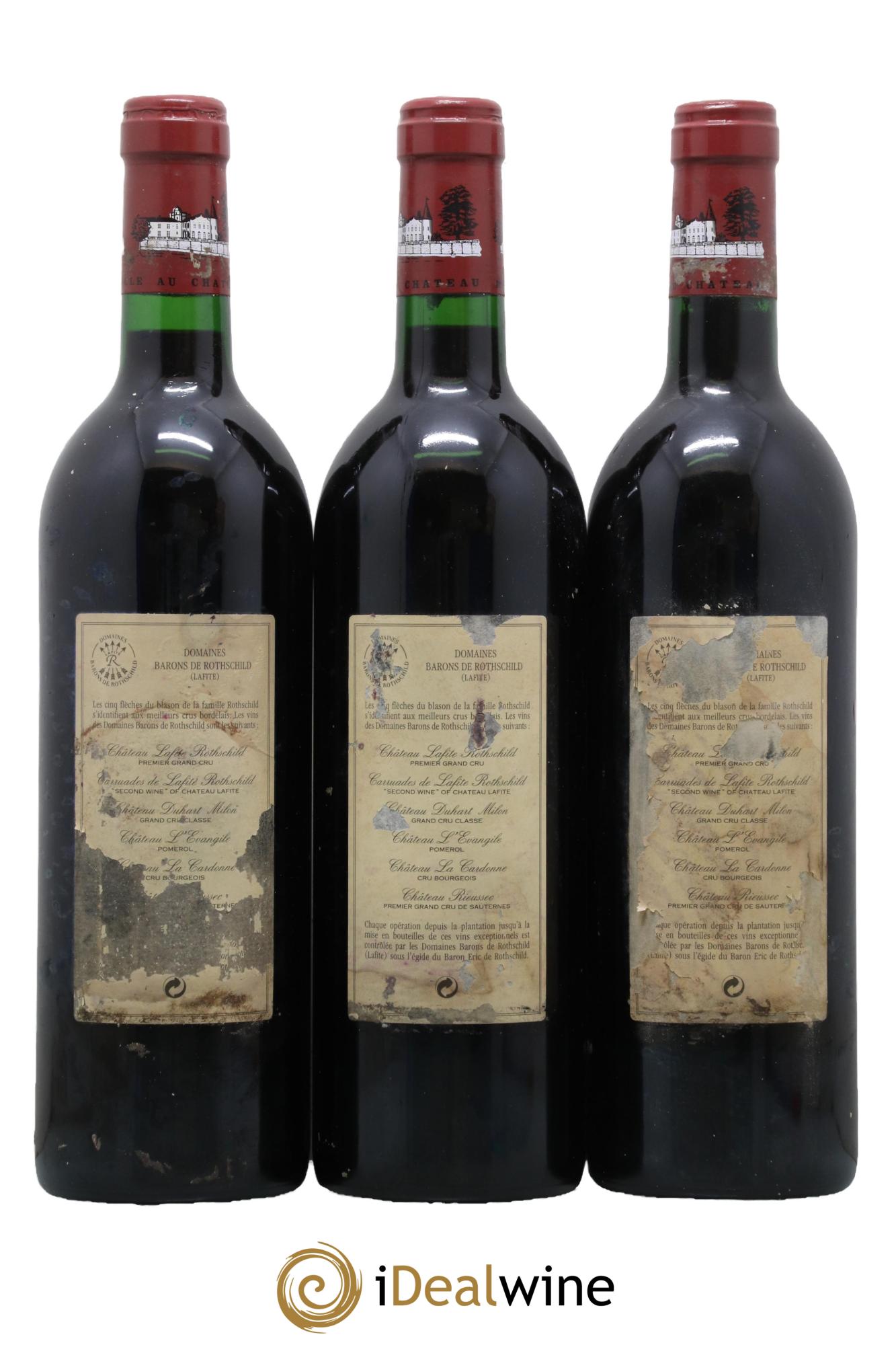 Château Lafite Rothschild 1er Grand Cru Classé 1991 - Lot de 3 bouteilles - 1