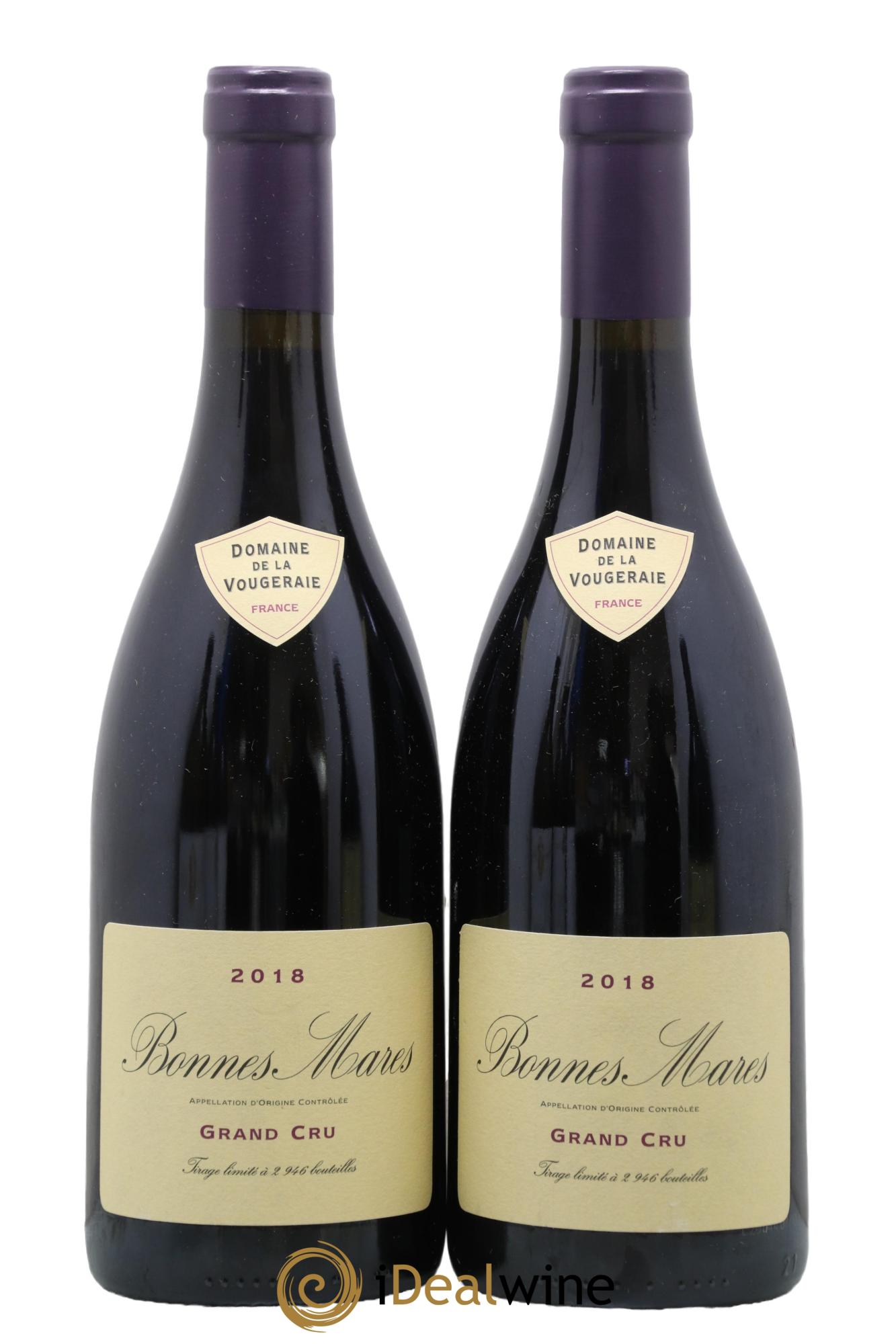 Bonnes-Mares Grand Cru La Vougeraie 2018 - Lot de 2 bouteilles - 0