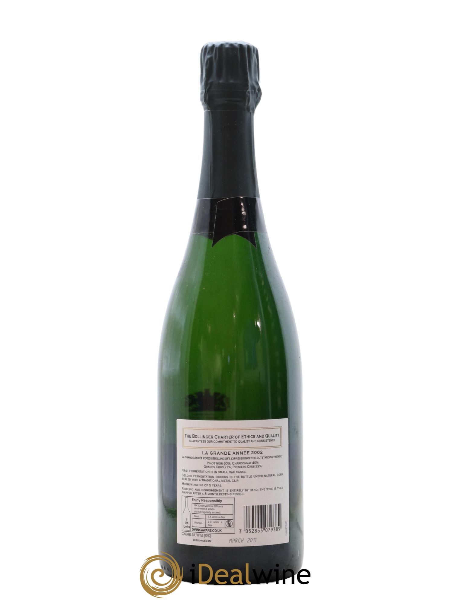 Grande Année Bollinger 2002 - Lot de 1 bouteille - 2