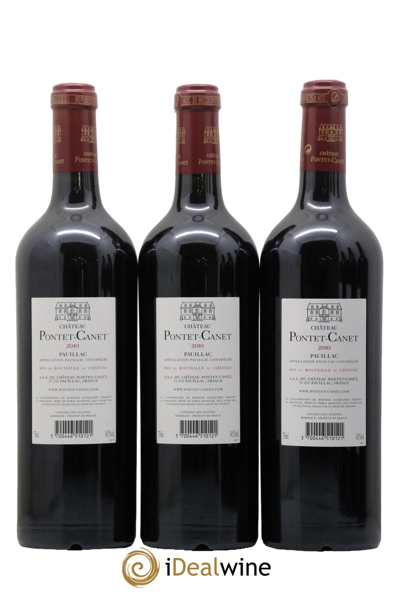 Château Pontet Canet 5ème Grand Cru Classé 2010 - Lot de 6 bouteilles - 2