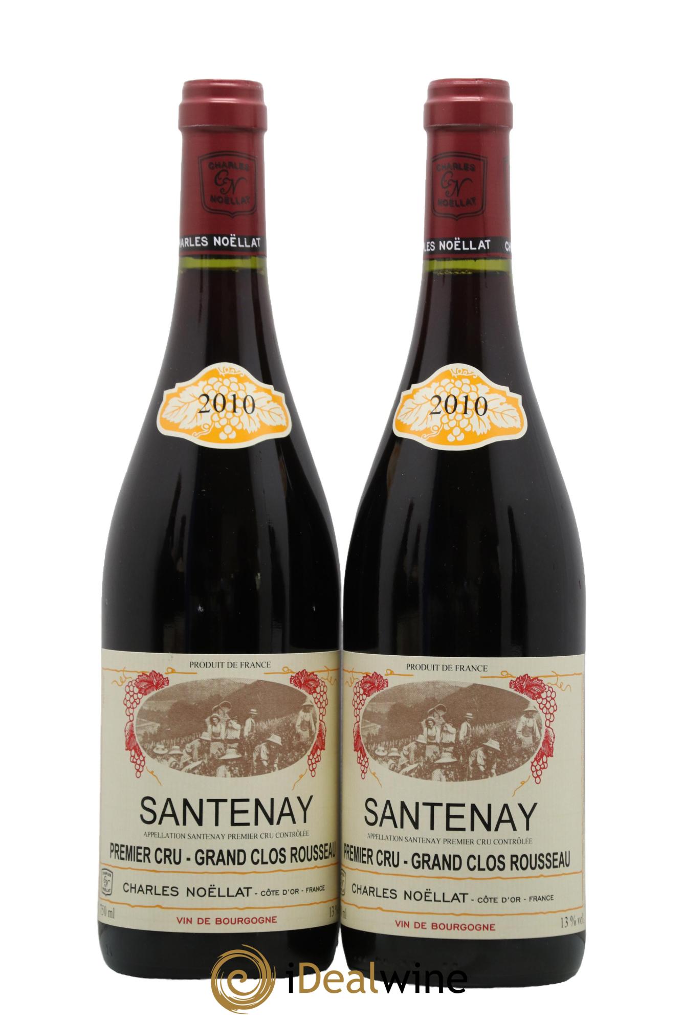 Santenay 1er Cru Grand Clos Rousseau Domaine Charles Noellat 2010 - Lotto di 2 bottiglie - 0