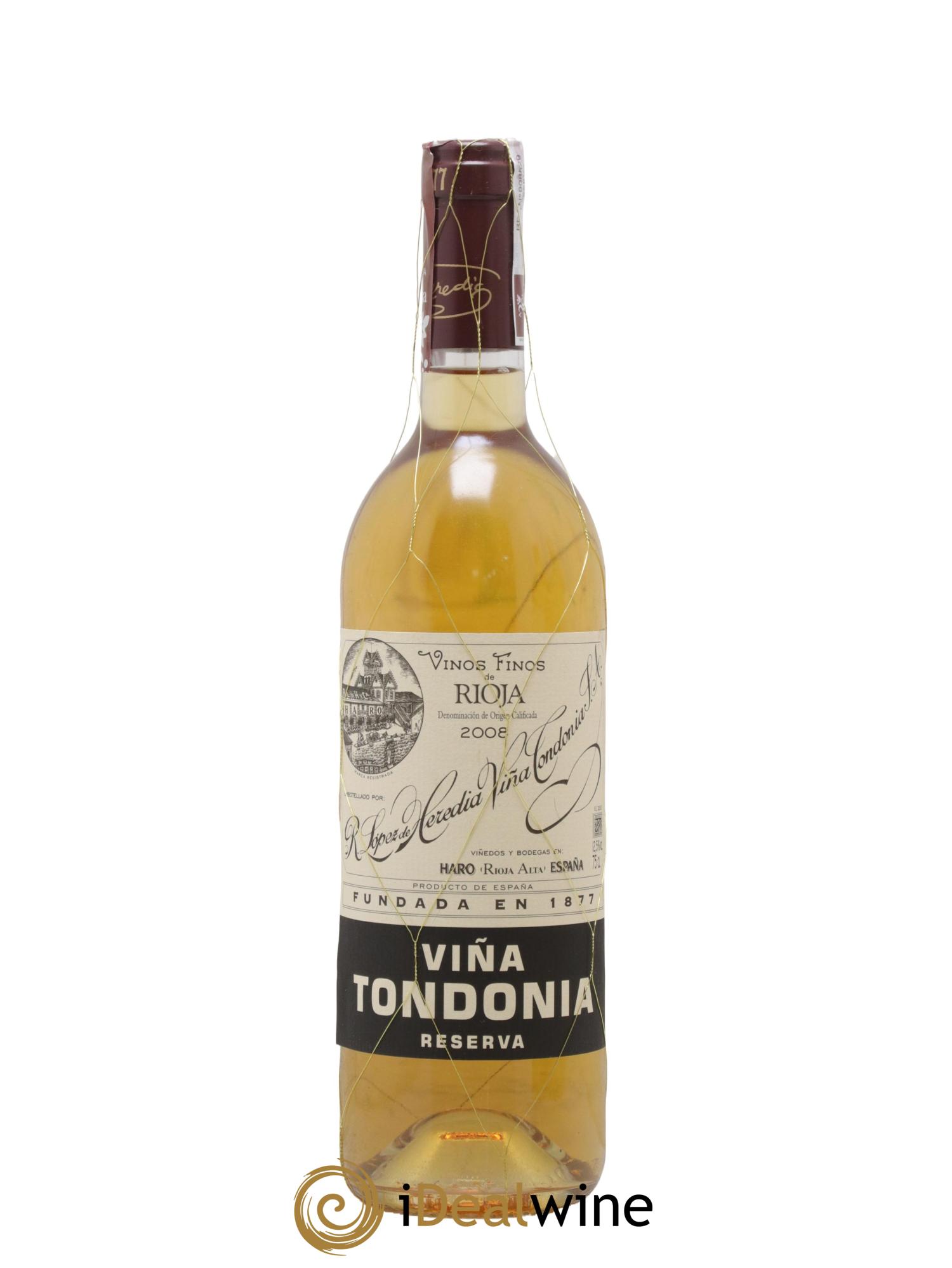 Rioja DOCA Reserva Vina Tondonia R. Lopez de Heredia 2008 - Lotto di 1 bottiglia - 0