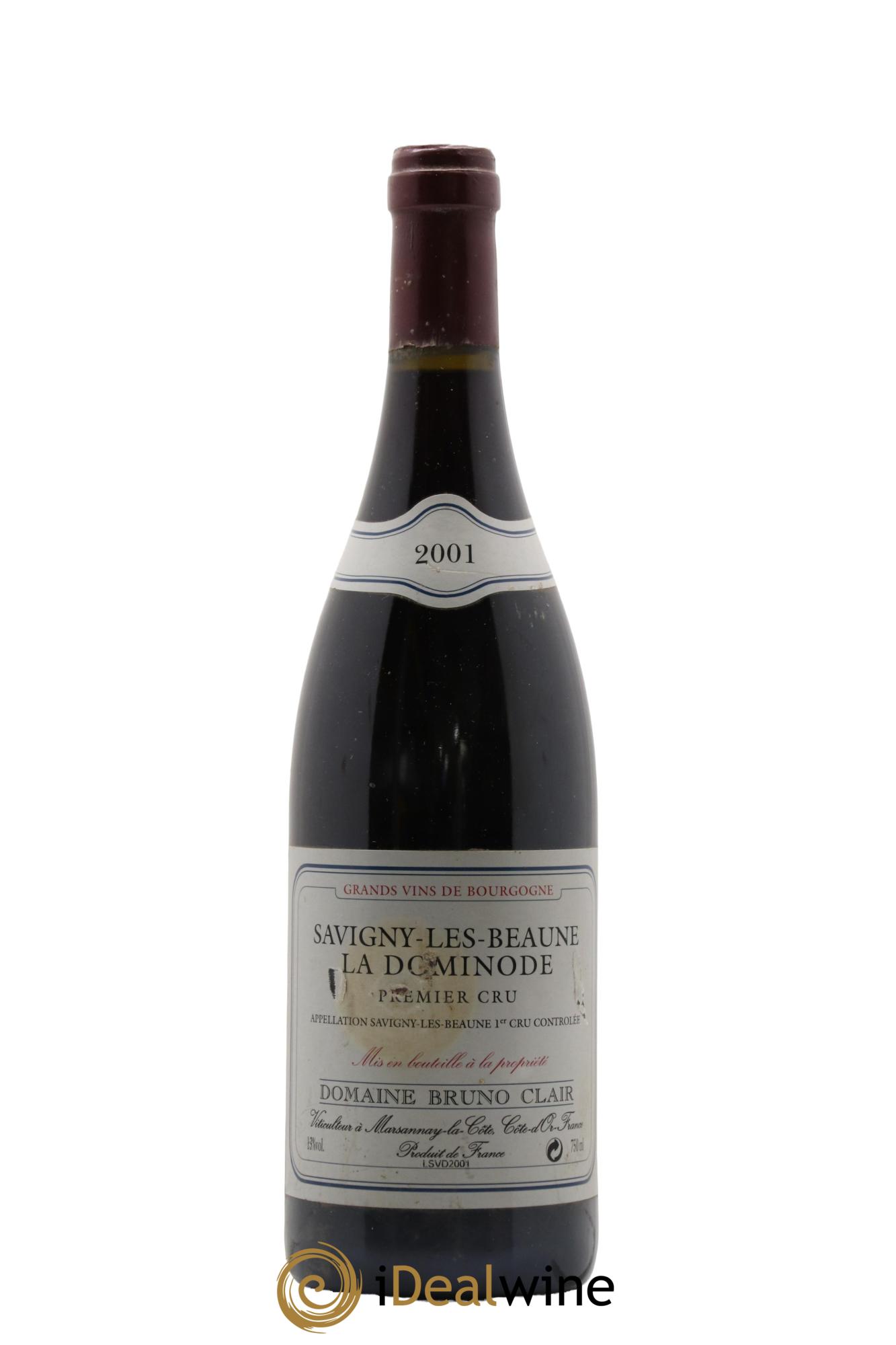 Savigny-lès-Beaune 1er Cru La Dominode Bruno Clair (Domaine) 2001 - Lot de 1 bouteille - 0