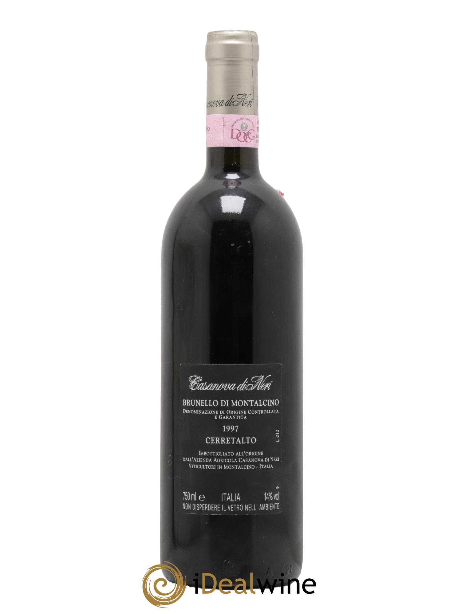 Brunello di Montalcino DOCG Cerretalto Casanova di Neri - Giacomo Neri 1997 - Posten von 1 Flasche - 1