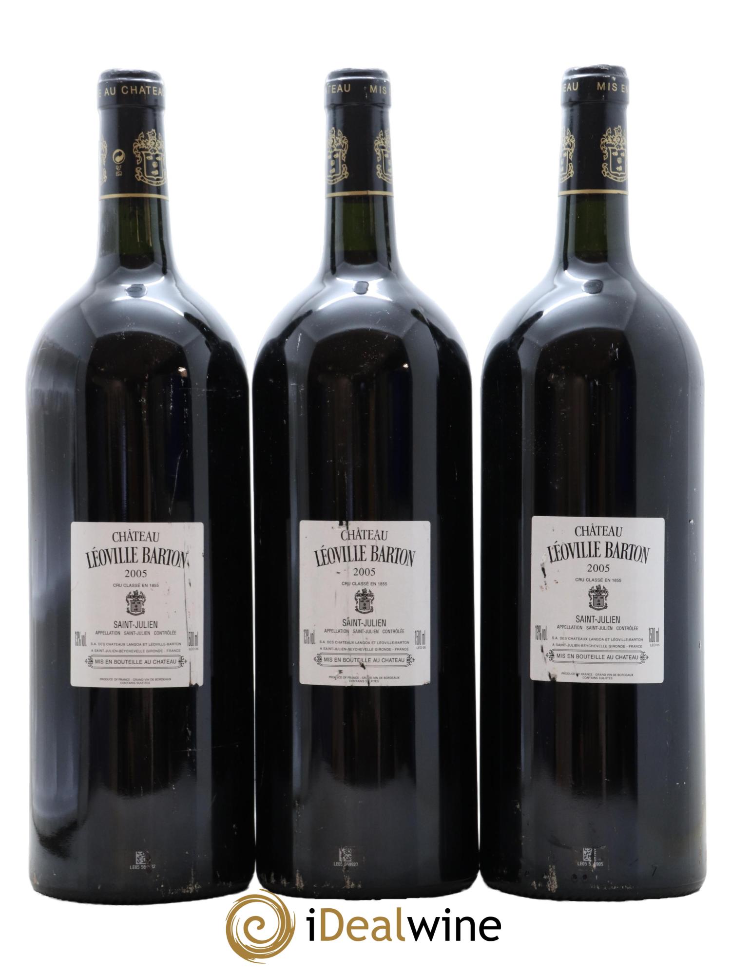 Château Léoville Barton 2ème Grand Cru Classé 2005 - Lot de 3 magnums - 1