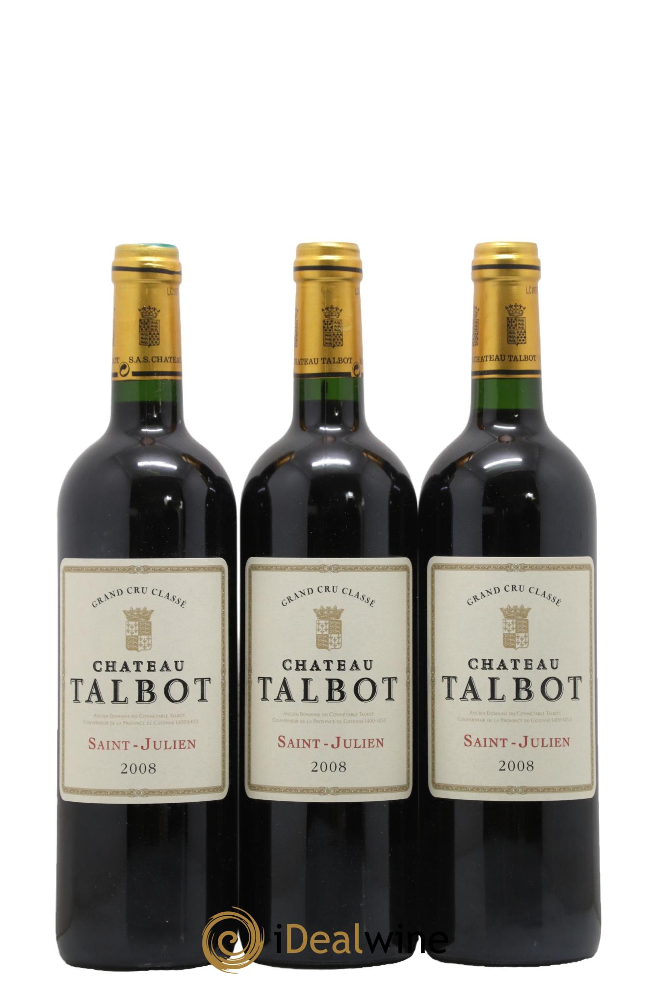 Château Talbot 4ème Grand Cru Classé 2008 - Lot of 6 bottles - 1