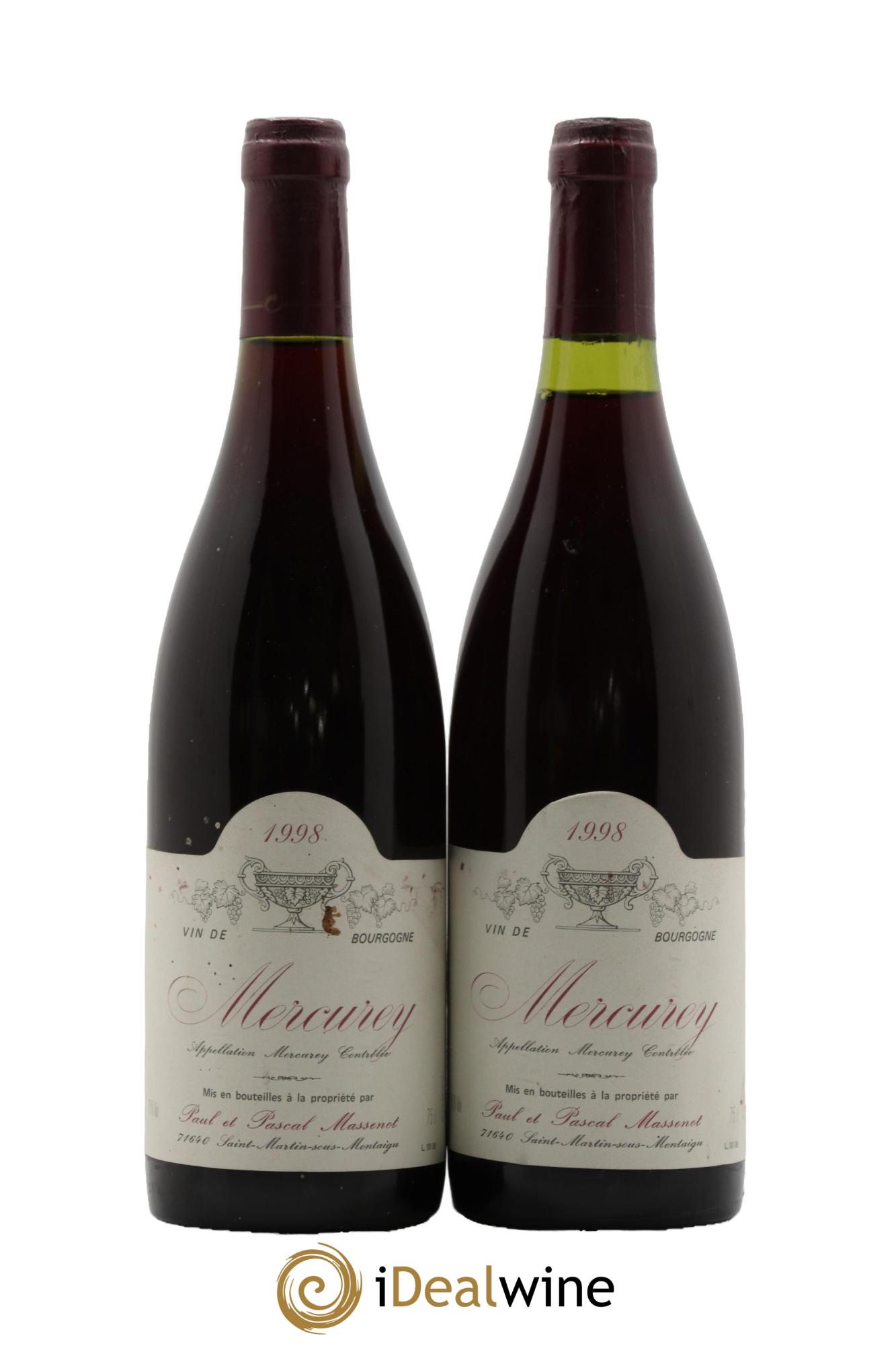 Mercurey Domaine Massenot Clos Moreau 1998 - Lot of 2 bottles - 0