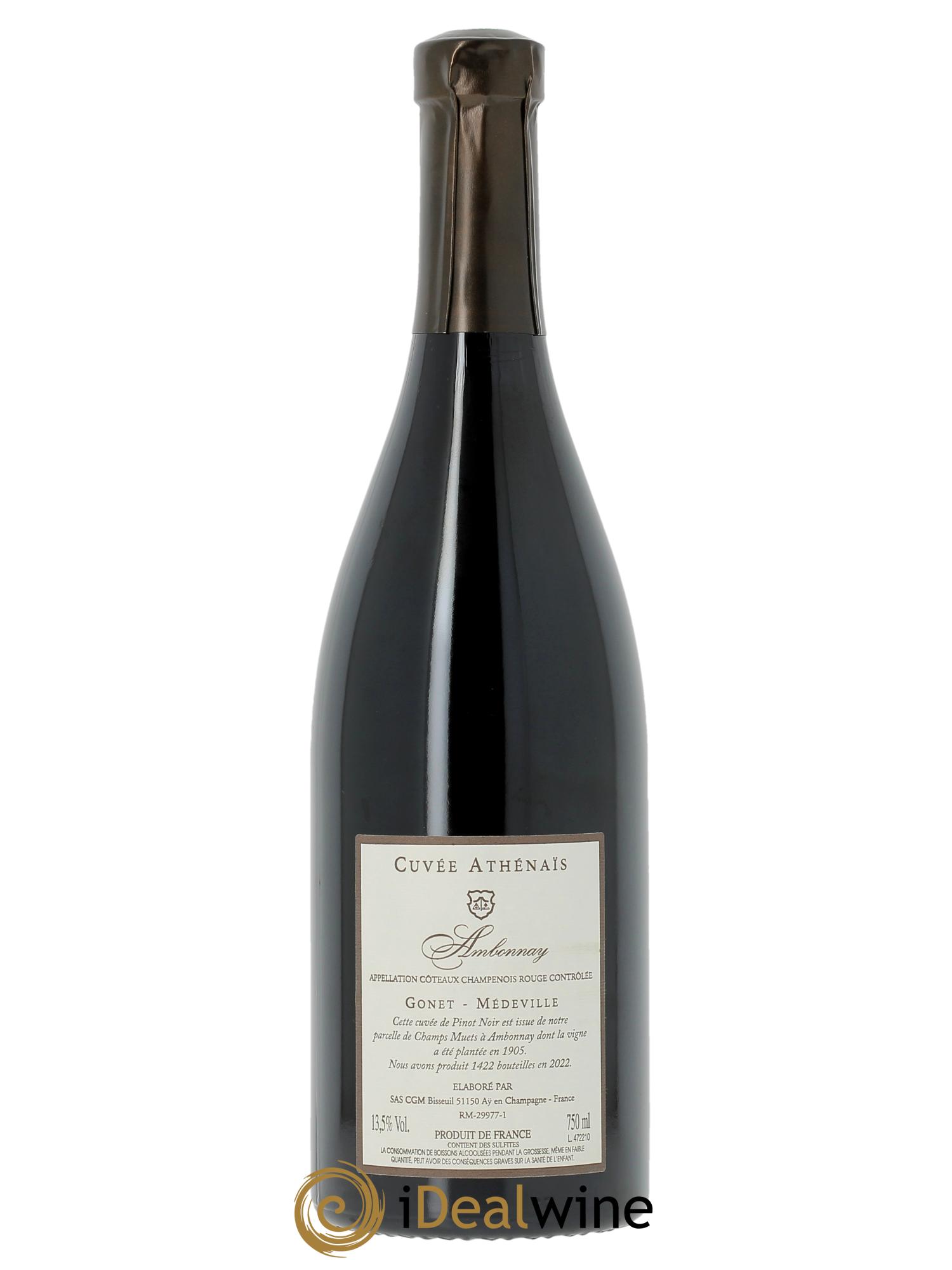 Ambonnay Athénaïs Vignobles Gonet-Medeville  2022 - Lot de 1 bouteille - 1