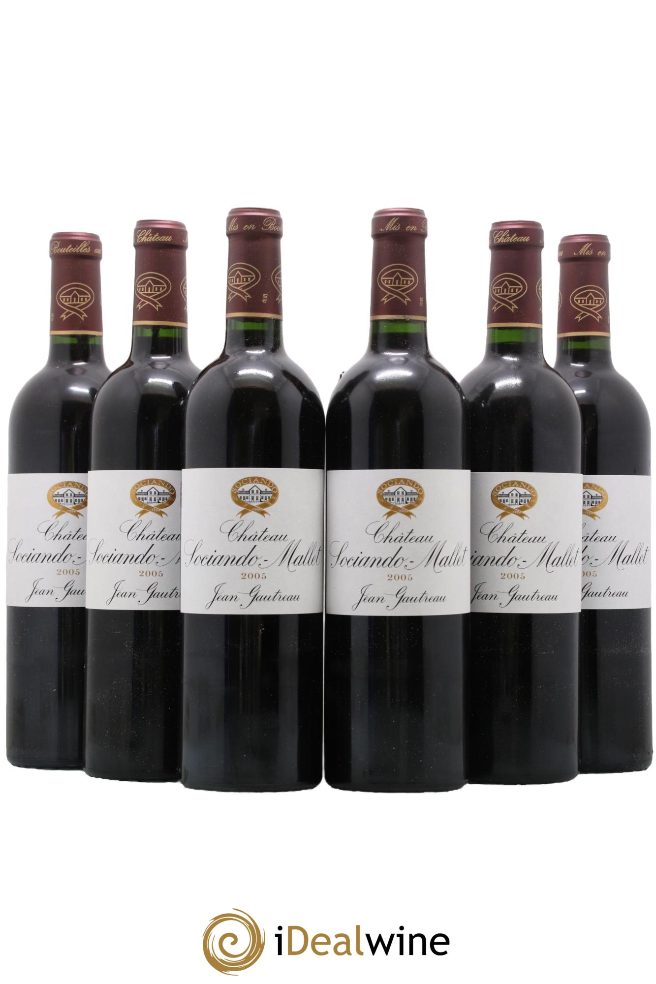 Château Sociando Mallet 2005 - Lot de 6 bouteilles - 0