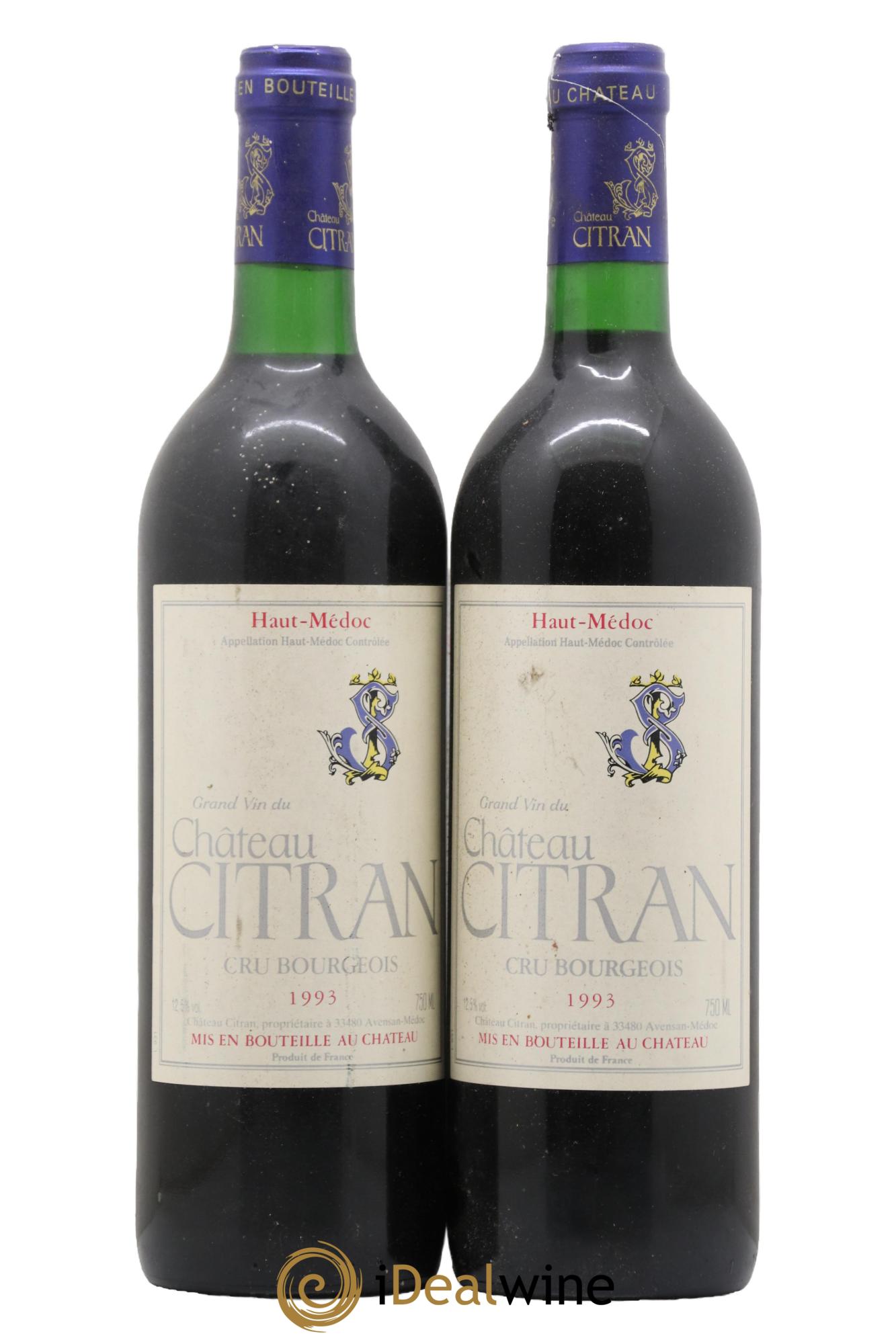 Château Citran Cru Bourgeois 1993 - Lot de 2 bouteilles - 0