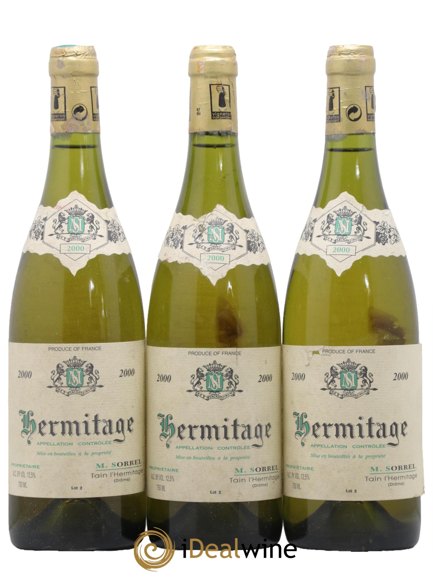 Hermitage Marc Sorrel 2000 - Lot de 3 bouteilles - 0