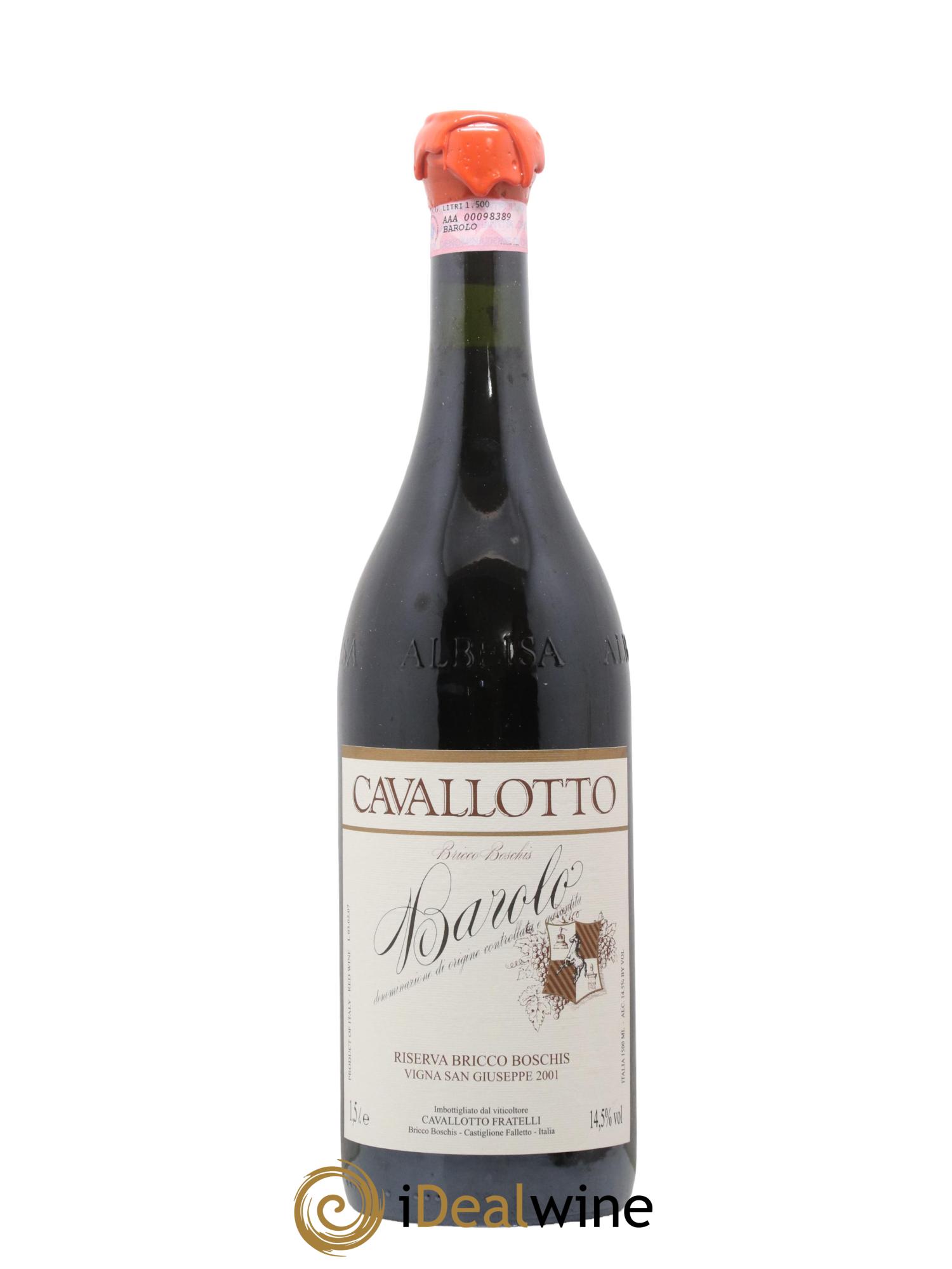 Barolo DOCG Riserva Bricco Boschis Vigna San Giuseppe Cavallotto 2001 - Lot of 1 magnum - 1