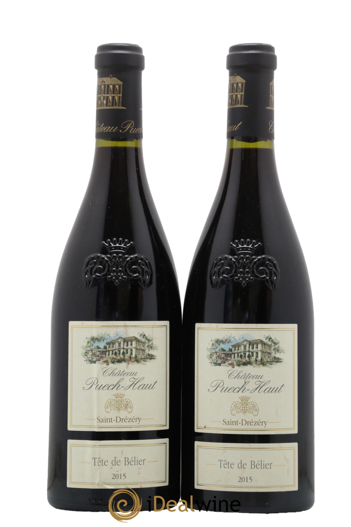 Languedoc Château Puech-Haut Tête de Bélier Gérard Bru 2015 - Lot de 2 bouteilles - 0