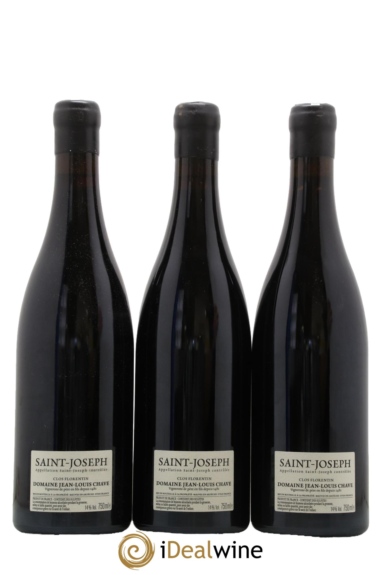 Saint-Joseph Clos Florentin Jean-Louis Chave 2015 - Lot de 3 bouteilles - 1