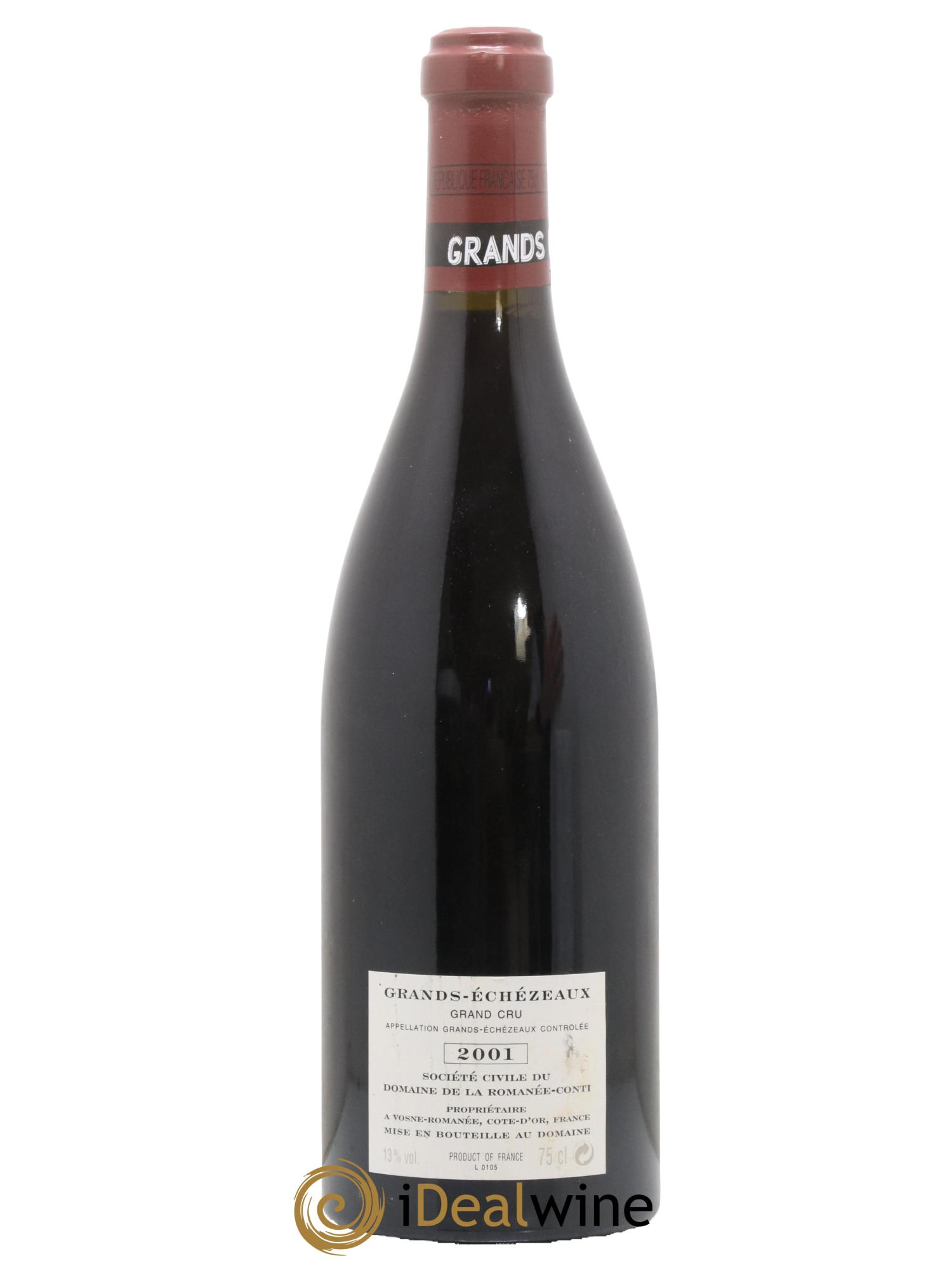 Grands-Echezeaux Grand Cru Domaine de la Romanée-Conti 2001 - Posten von 1 Flasche - 1