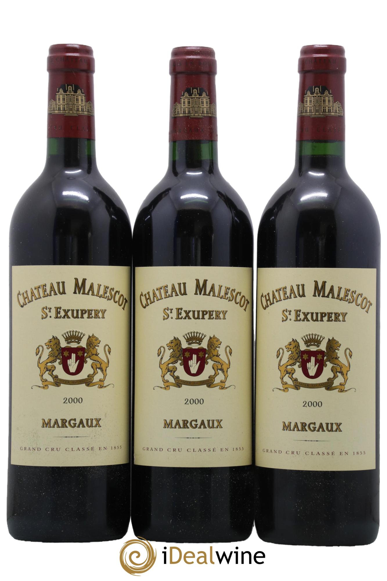 Château Malescot Saint-Exupéry 3ème Grand Cru Classé 2000 - Lot of 3 bottles - 0