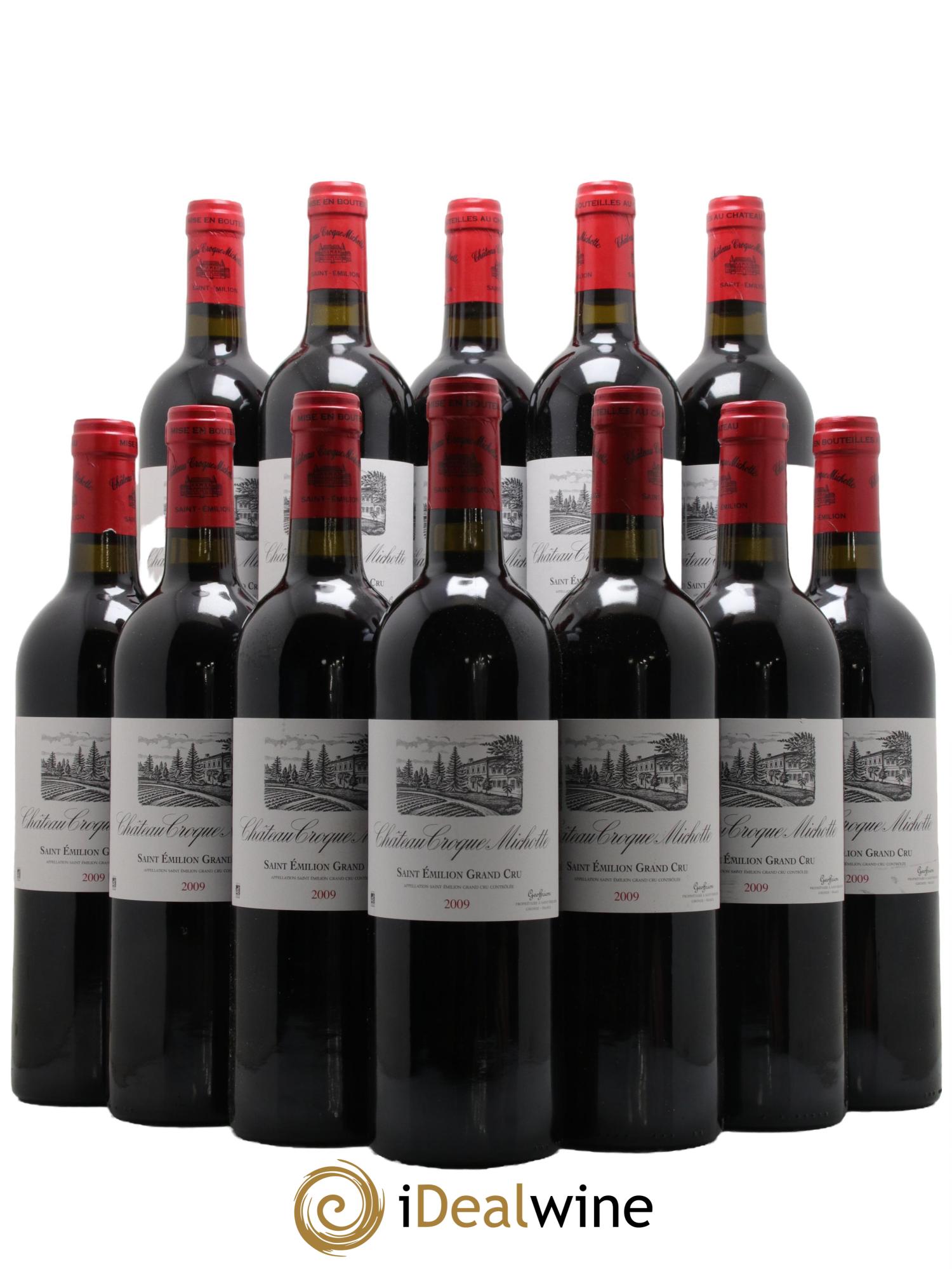 Château Croque Michotte 2009 - Lot of 12 bottles - 0