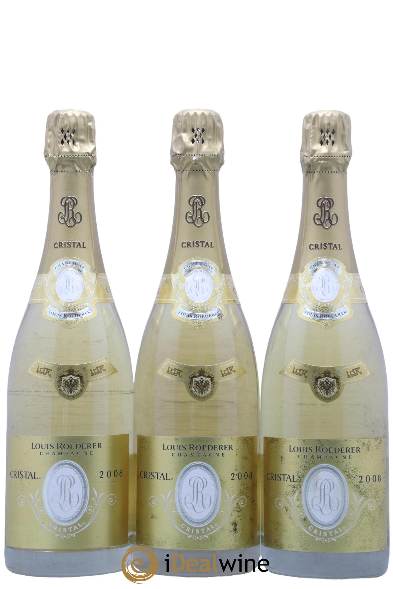 Cristal Louis Roederer 2008 - Posten von 3 Flaschen - 0