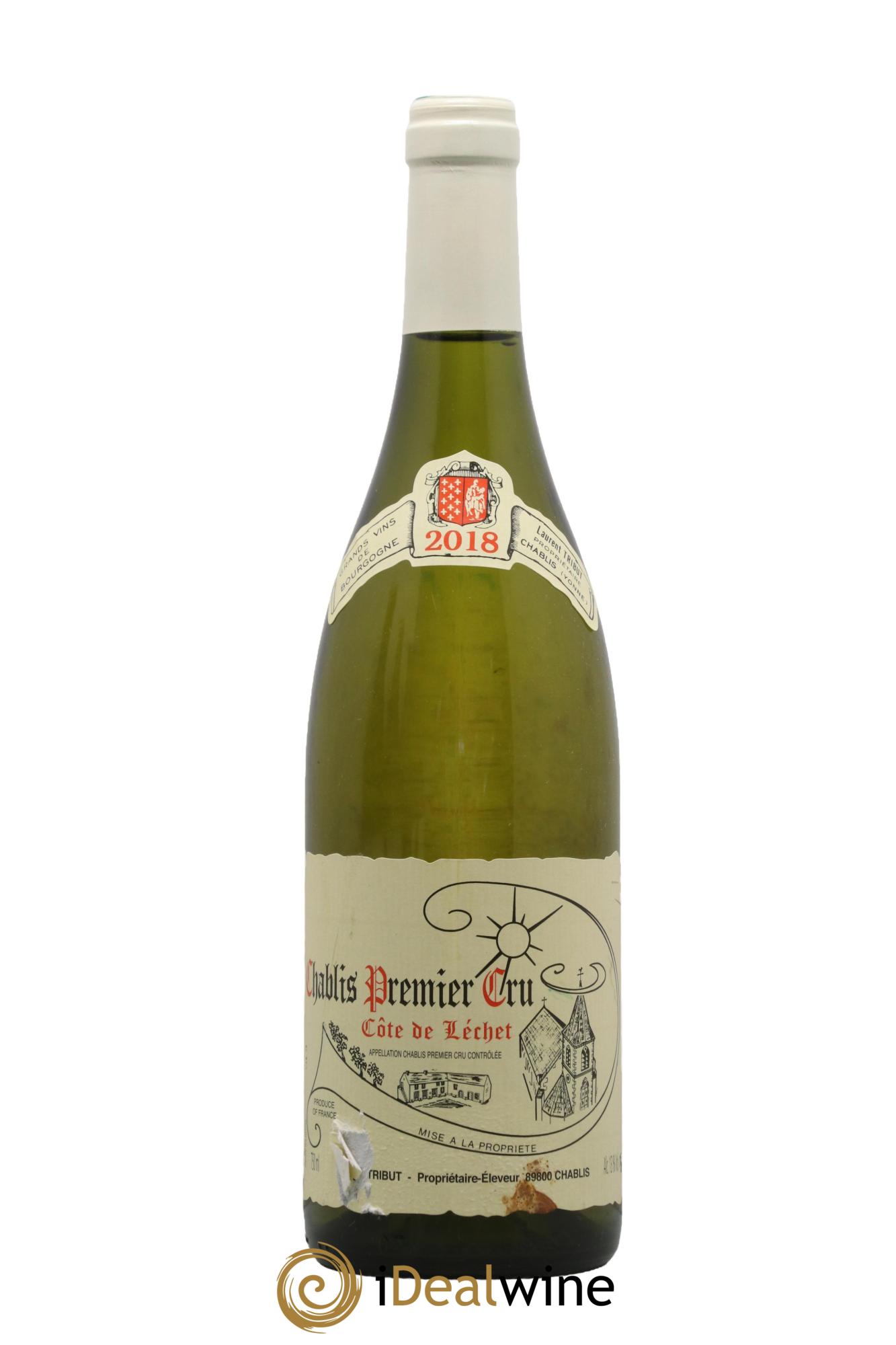 Chablis 1er Cru Côte de Lechet Laurent Tribut 2018 - Posten von 1 Flasche - 0