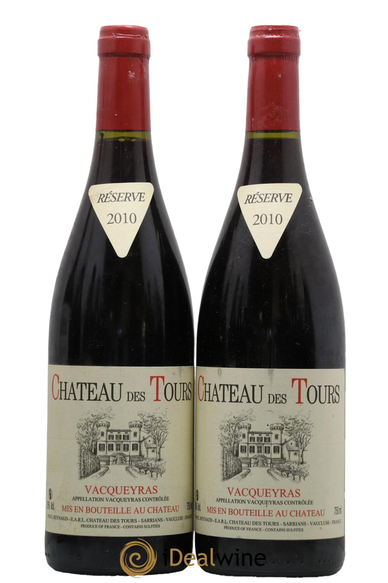 Vacqueyras Château des Tours Emmanuel Reynaud 2010 - Lot de 2 bouteilles - 0