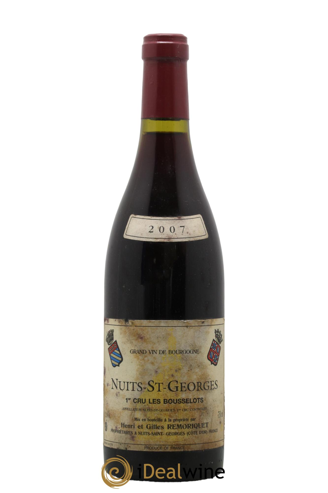 Nuits Saint-Georges 1er Cru Les Bousselots Gilles Remoriquet 2007 - Lotto di 1 bottiglia - 0