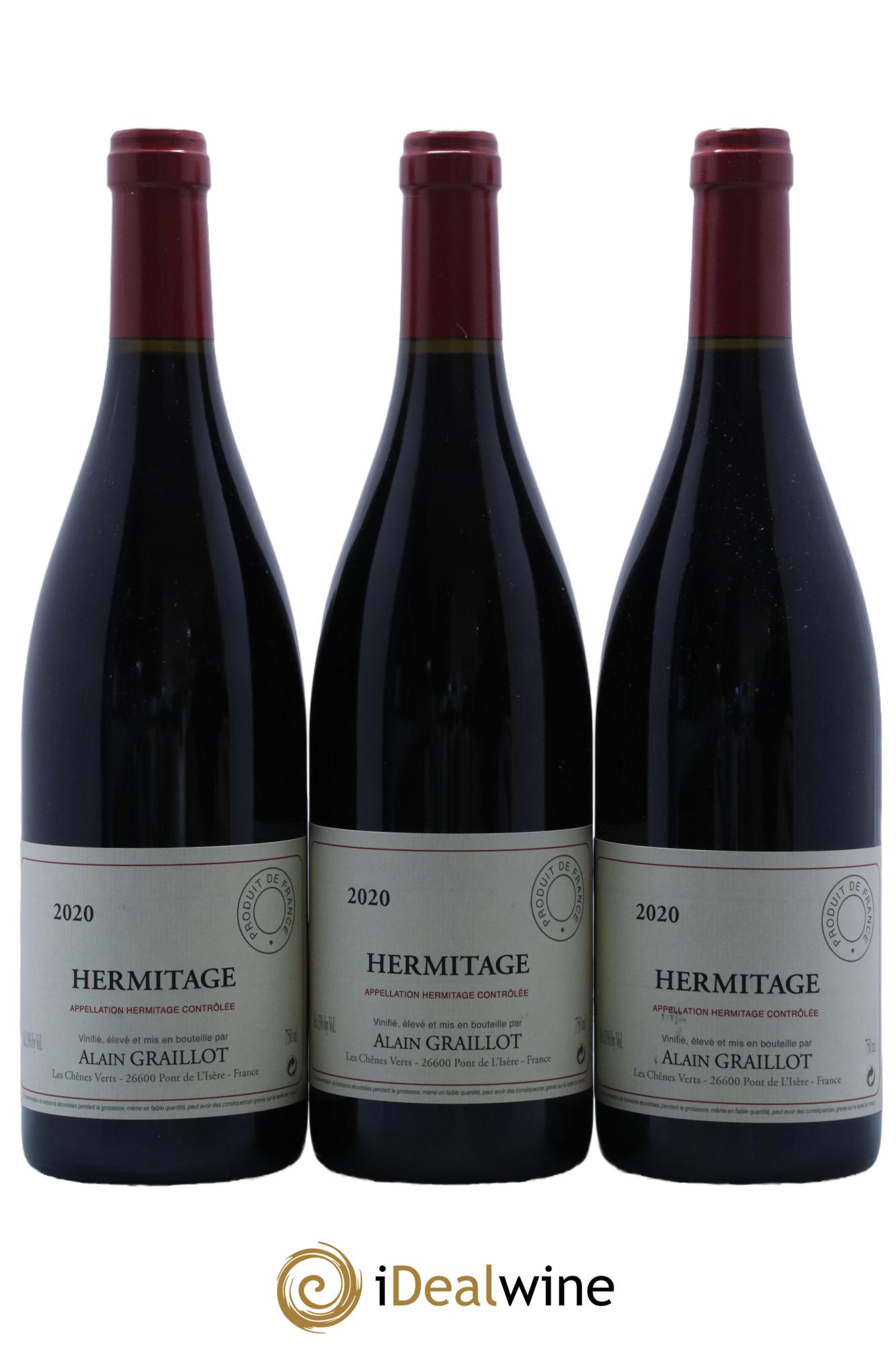 Hermitage Domaine Graillot 2020 - Lot of 3 bottles - 0