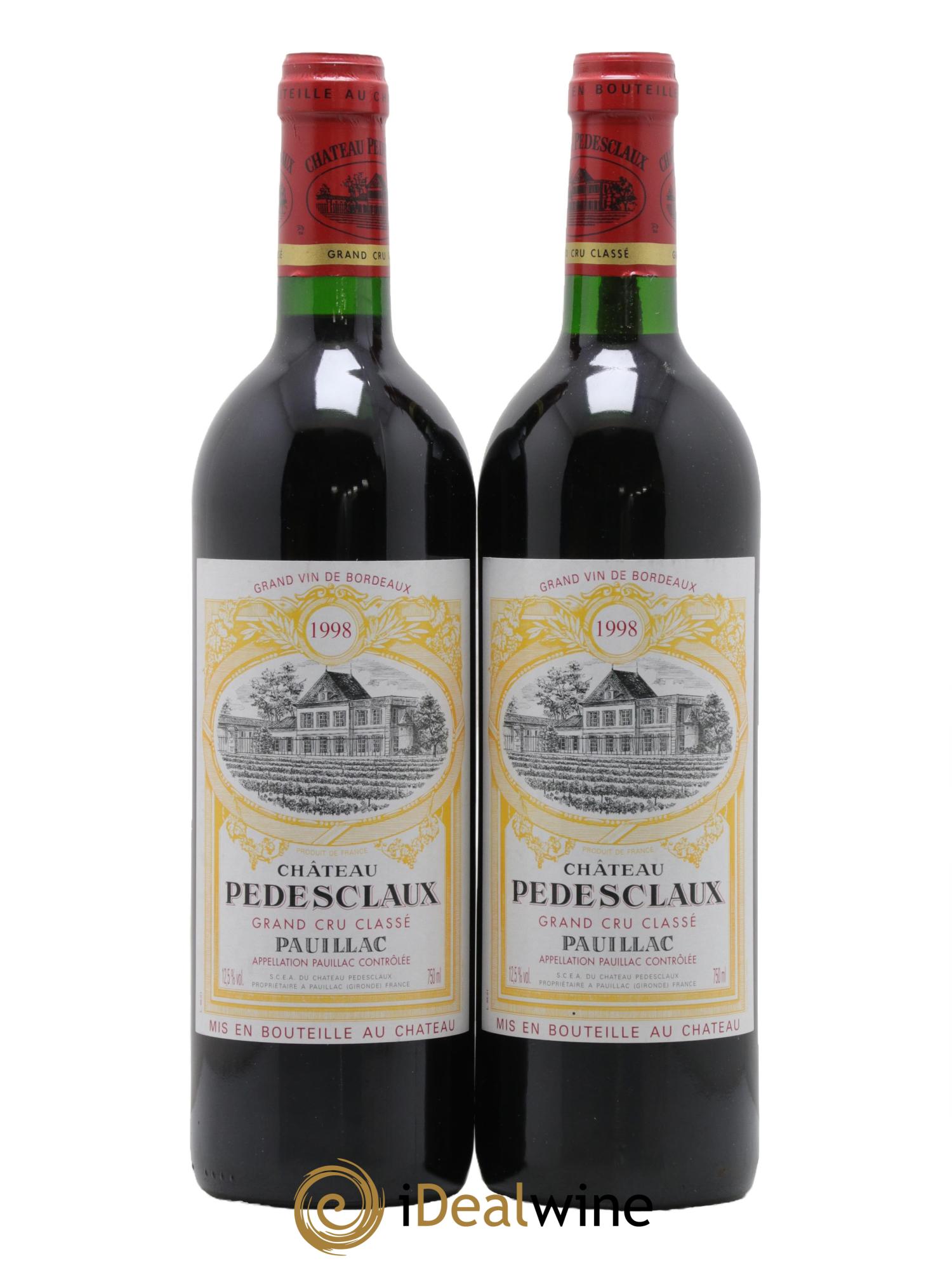 Château Pedesclaux 5ème Grand Cru Classé 1998 - Lot de 2 bouteilles - 0