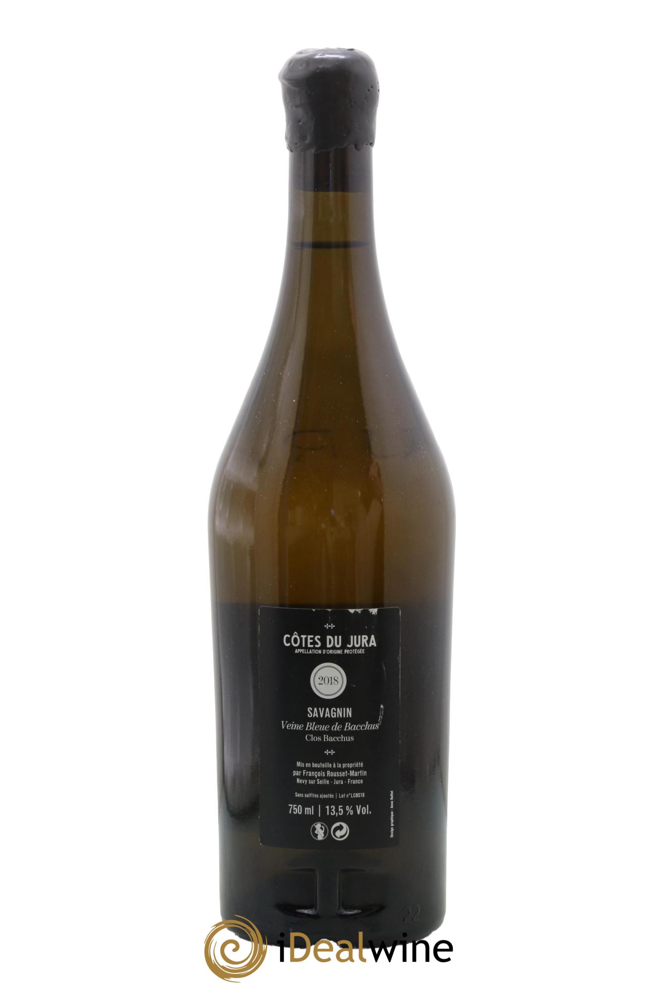 Côtes du Jura La Veine Bleue de Bacchus François Rousset Martin 2018 - Lot of 1 bottle - 1