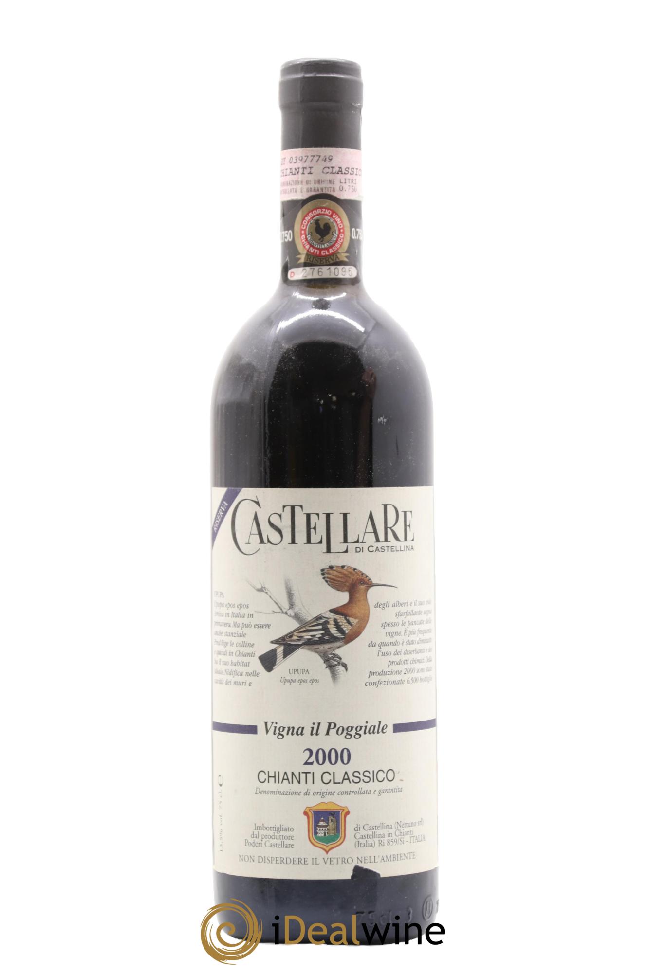 Chianti Classico DOCG Riserva II Poggiale Castellare di Castellina 2000 - Lot de 1 bouteille - 0