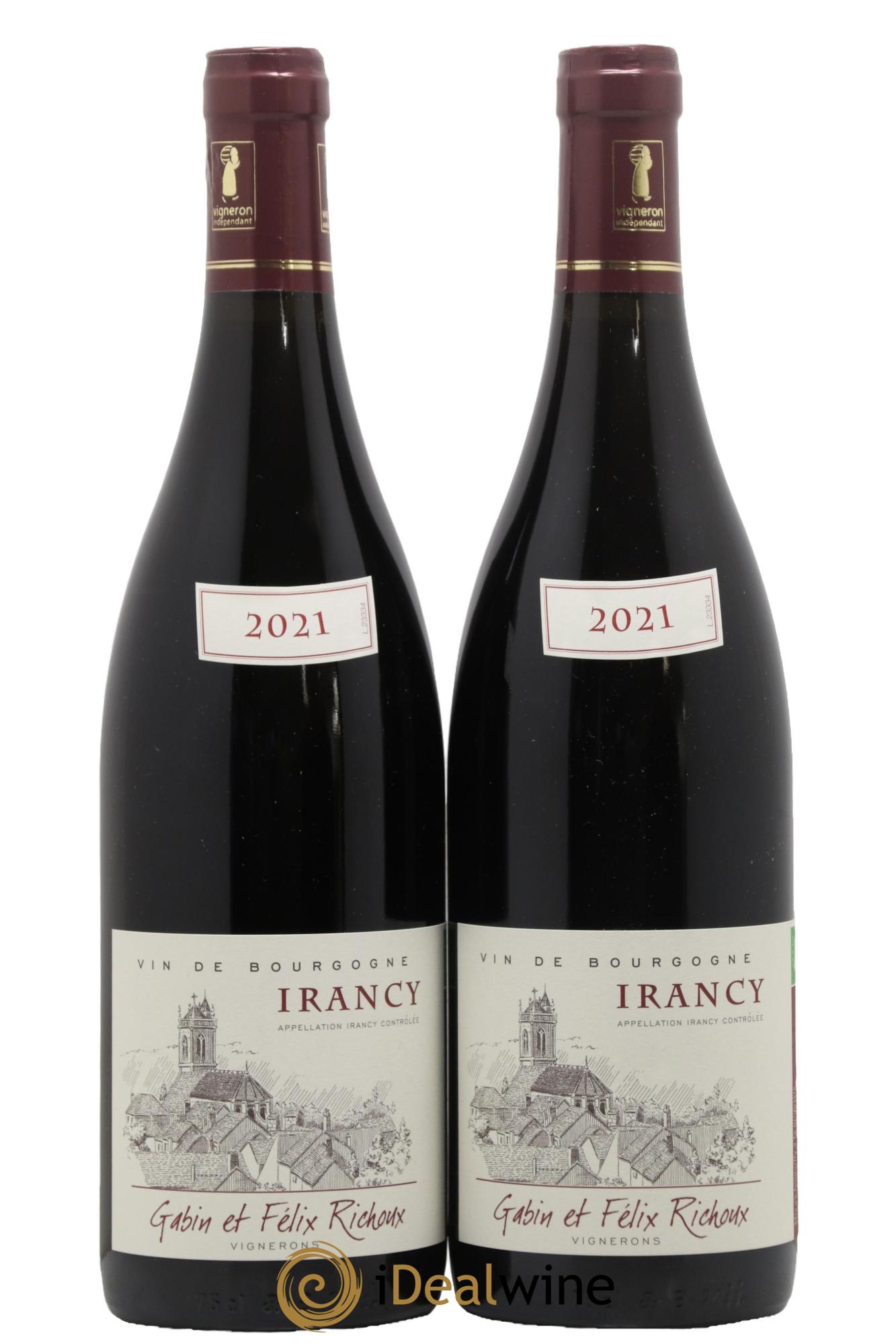 Irancy Domaine Gabin et Felix Richoux 2021 - Posten von 2 Flaschen - 0