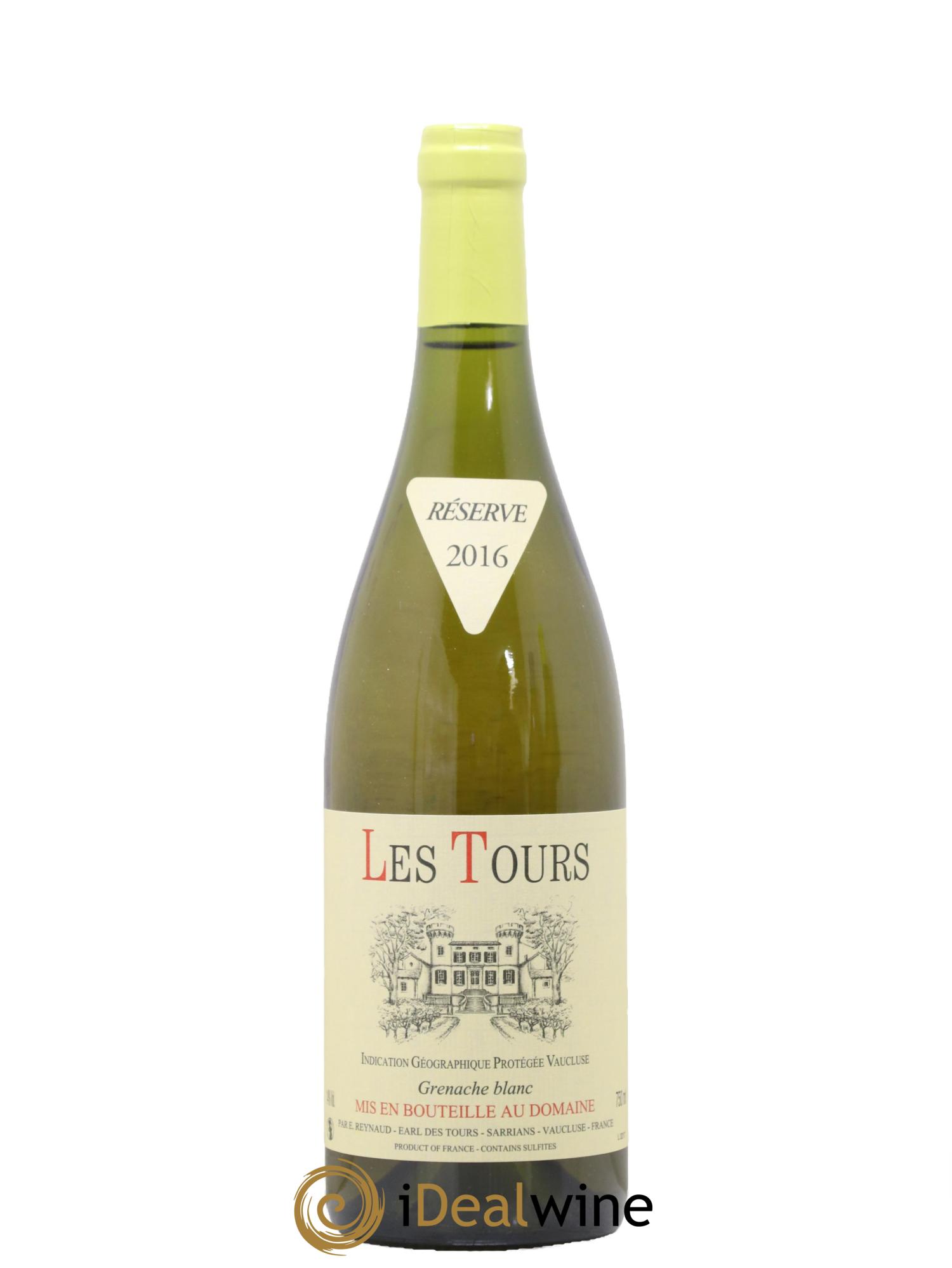 IGP Vaucluse (Vin de Pays de Vaucluse) Les Tours Grenache Blanc Emmanuel Reynaud 2016 - Lot of 1 bottle - 0