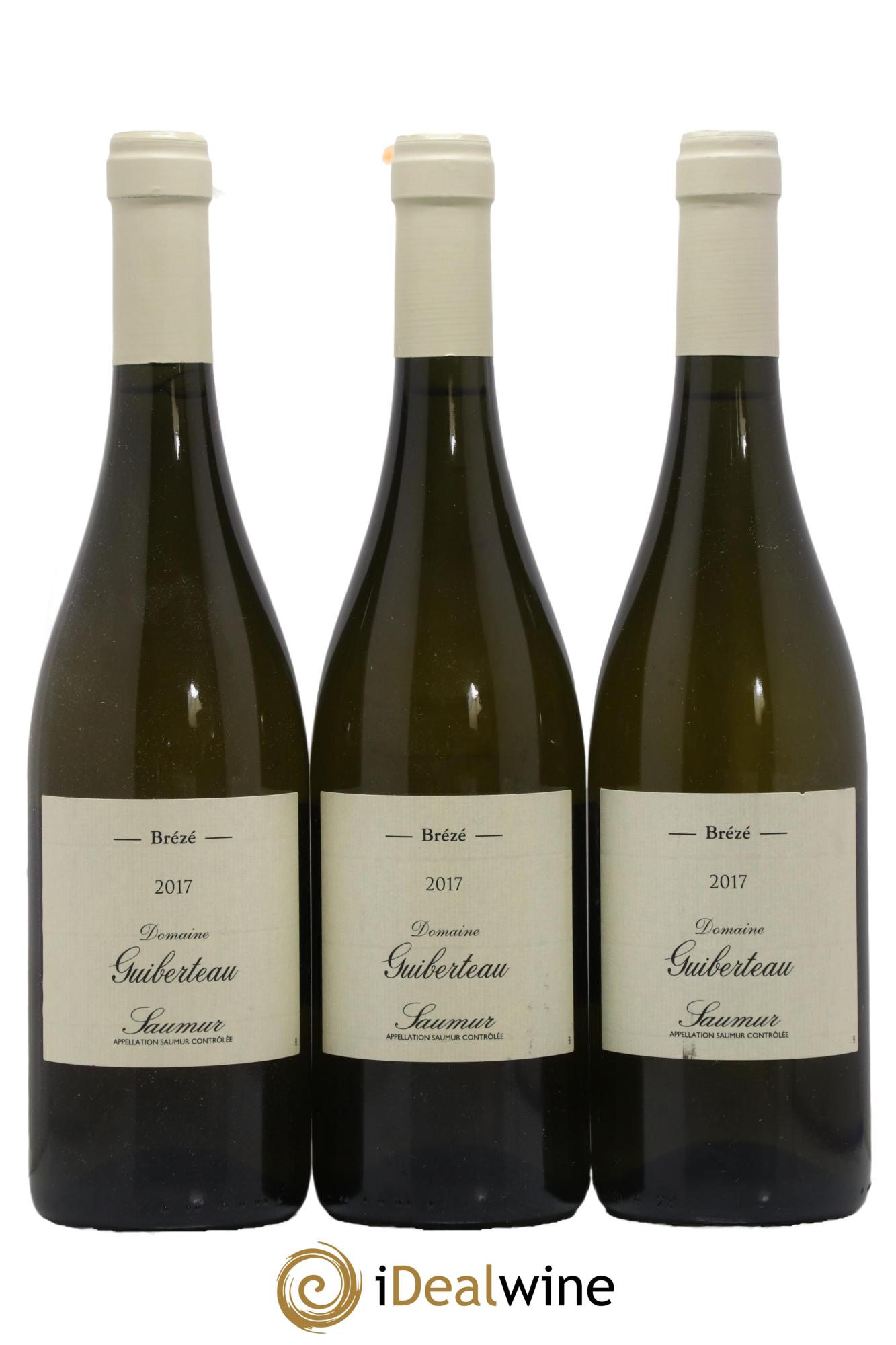 Saumur Brézé Domaine Guiberteau  2017 - Lot de 3 bouteilles - 0