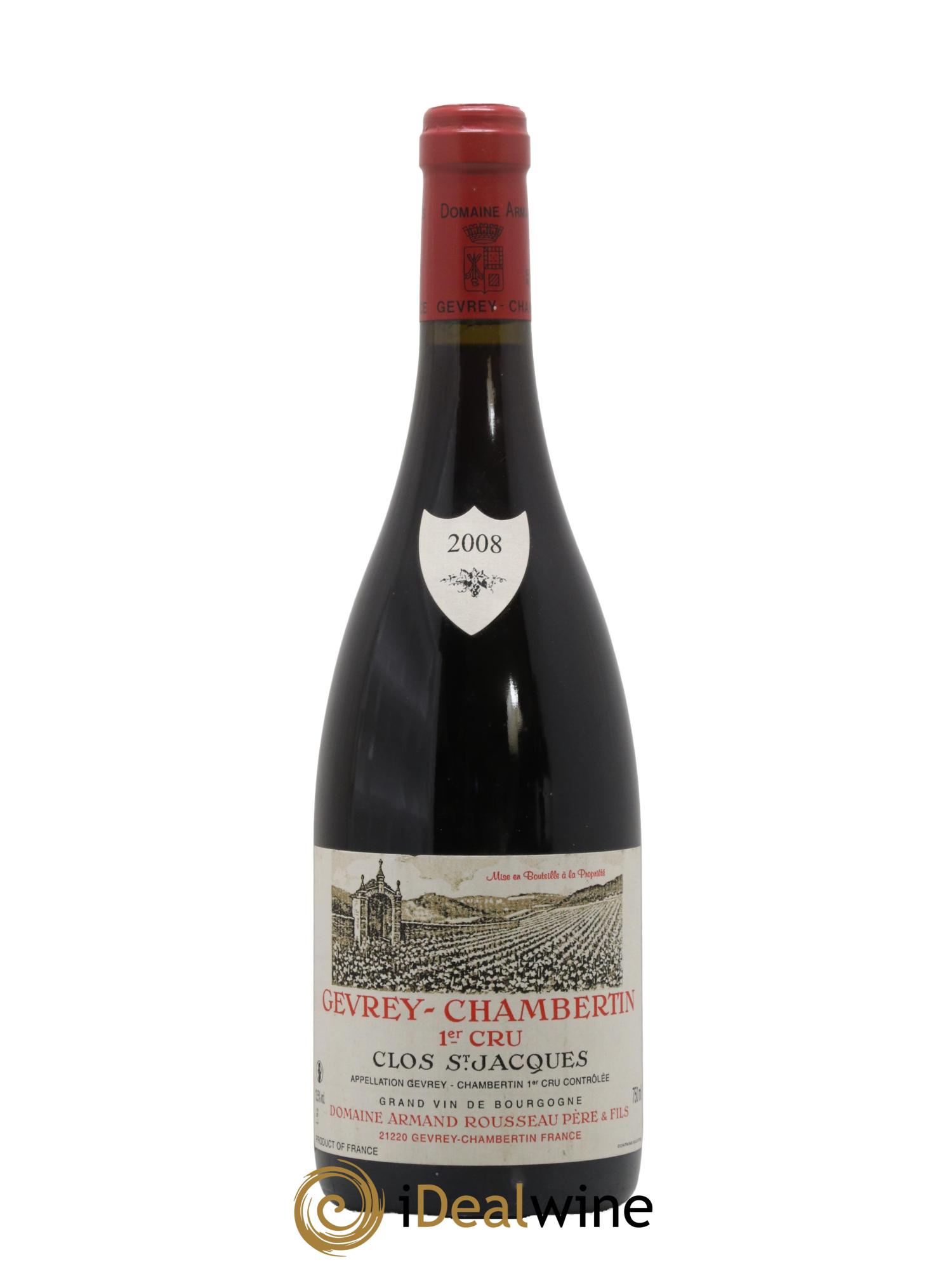 Gevrey-Chambertin 1er Cru Clos Saint-Jacques Armand Rousseau (Domaine) 2008 - Lot de 1 bouteille - 0