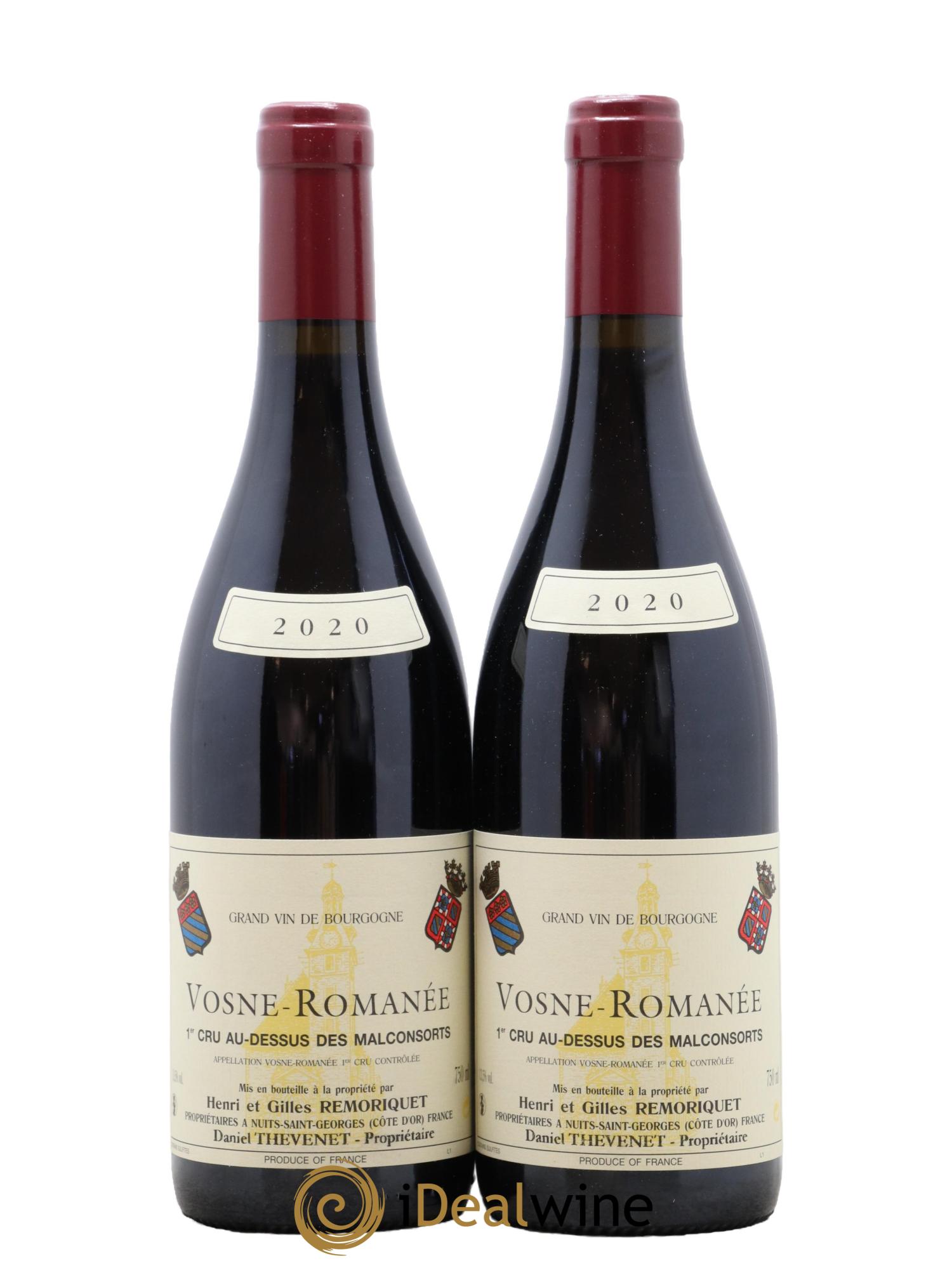 Vosne-Romanée 1er Cru Au Dessus des Malconsorts Gilles Remoriquet 2020 - Posten von 2 Flaschen - 0